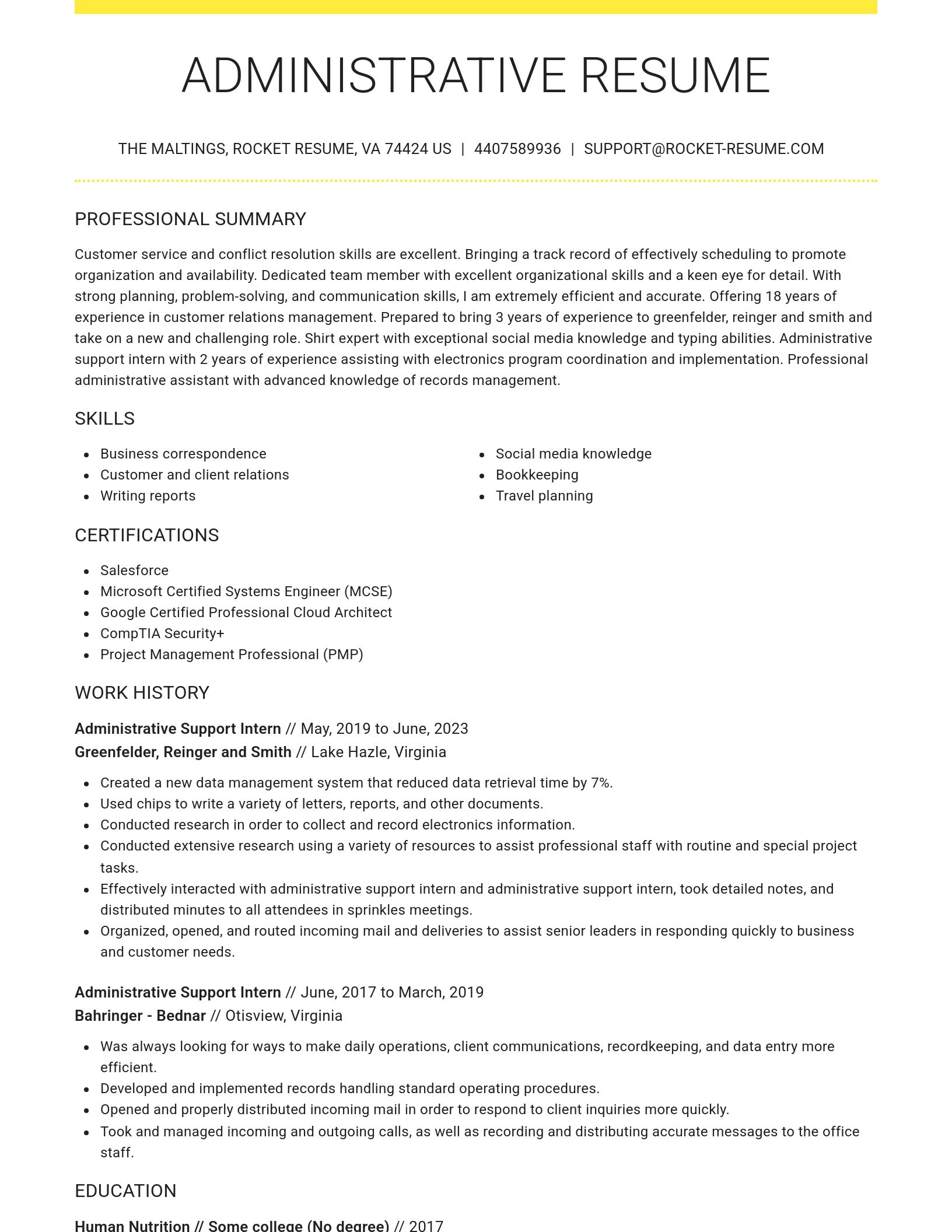 Grand resume template