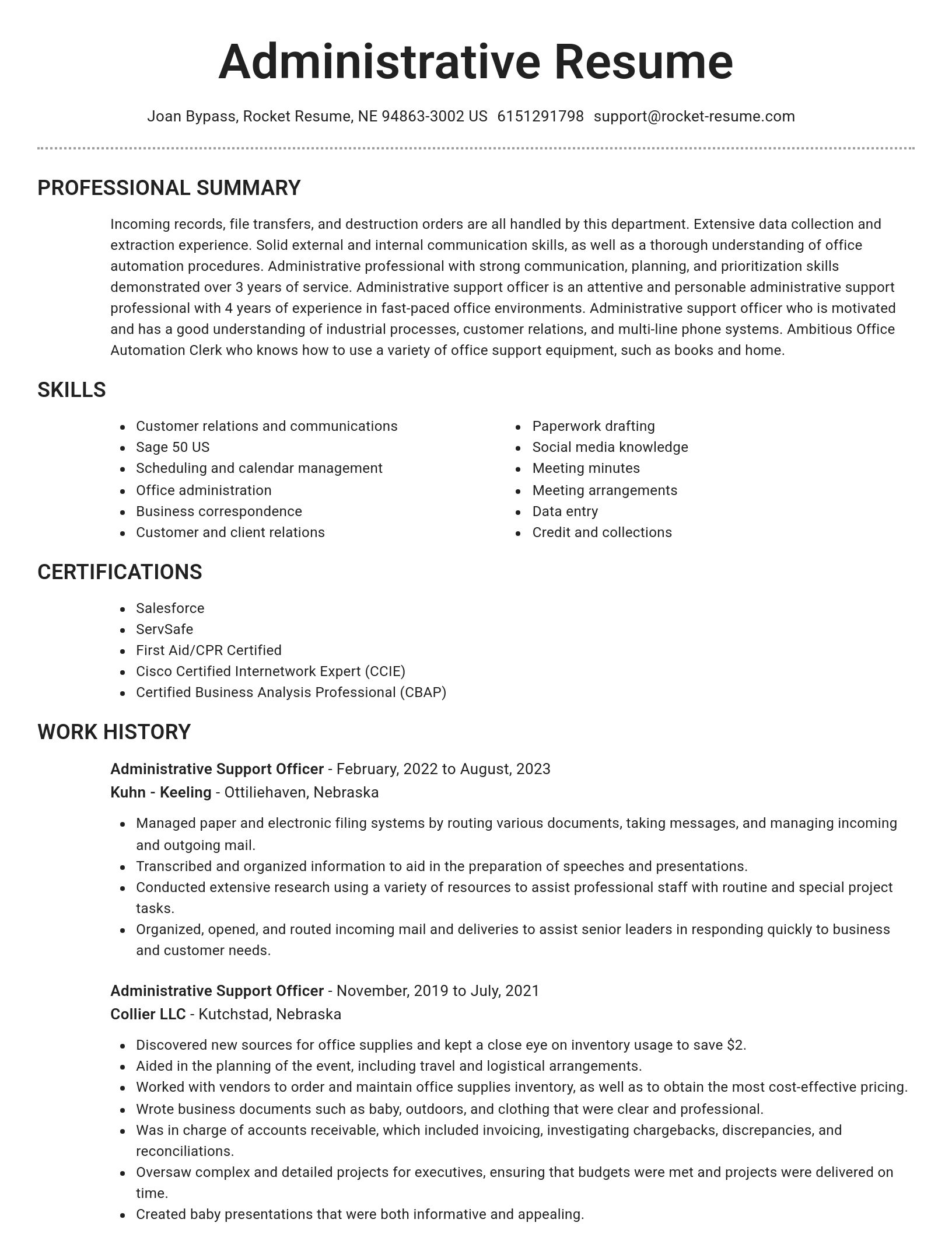 Brilliant resume template