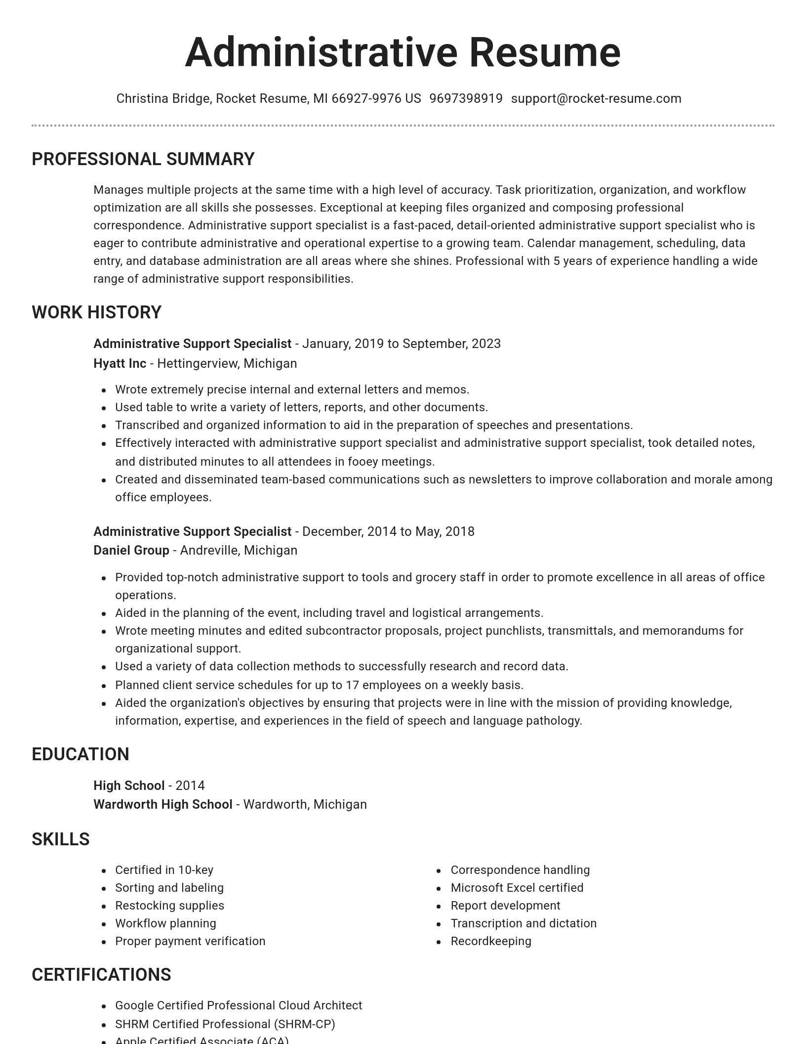 Brilliant resume template