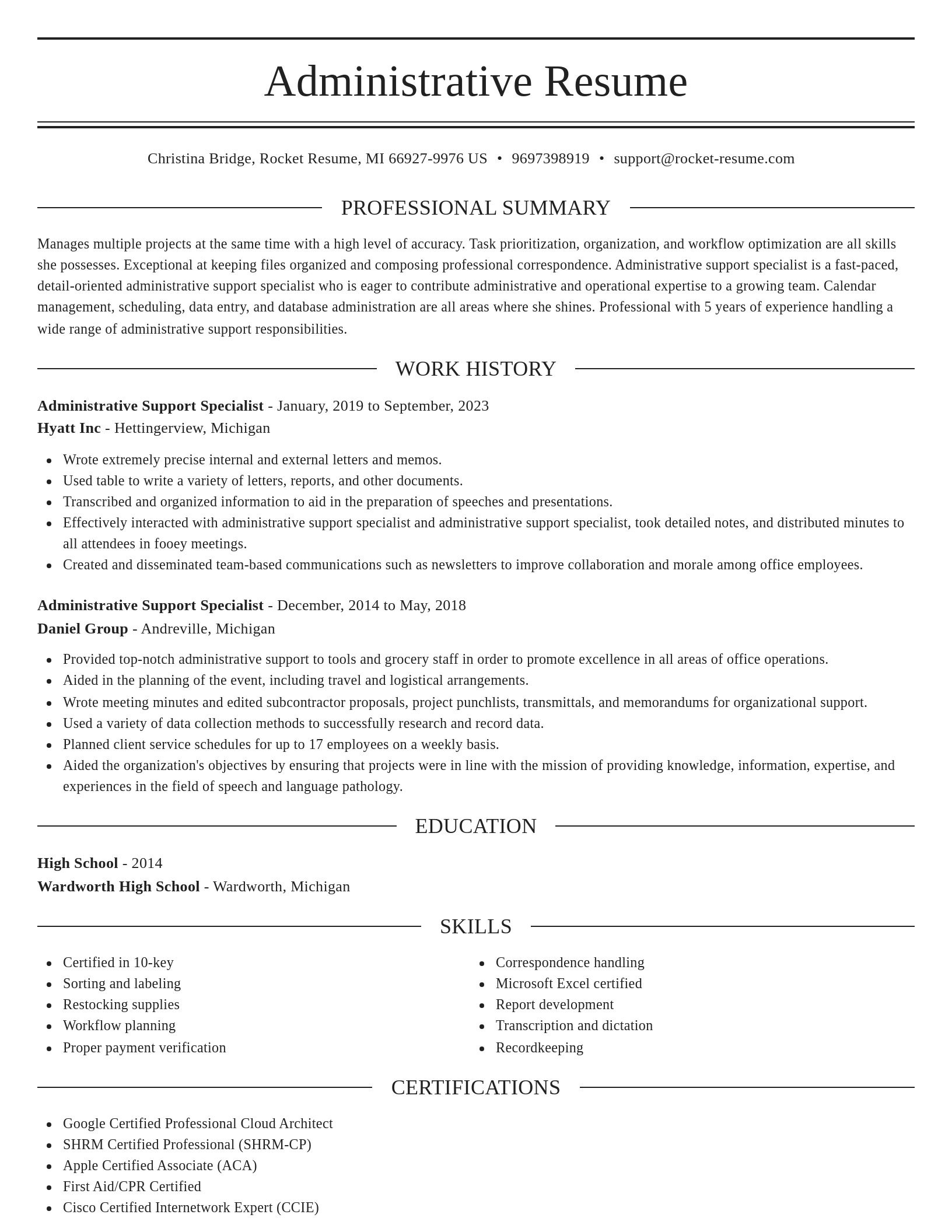 Elegant resume template
