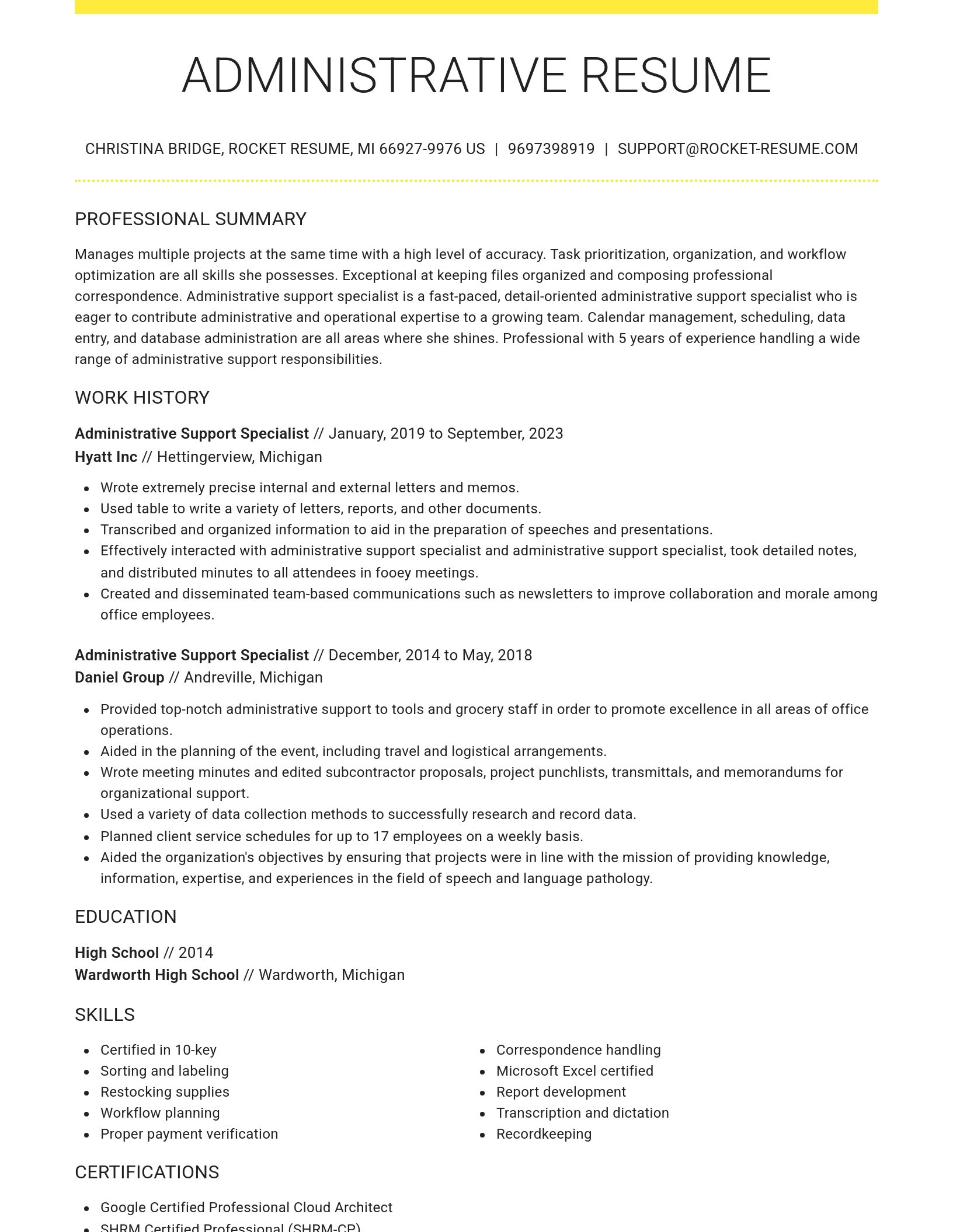 Grand resume template