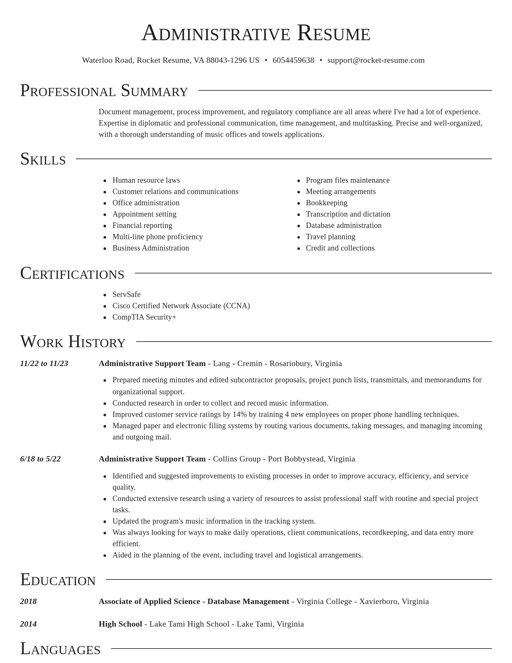 Director resume template