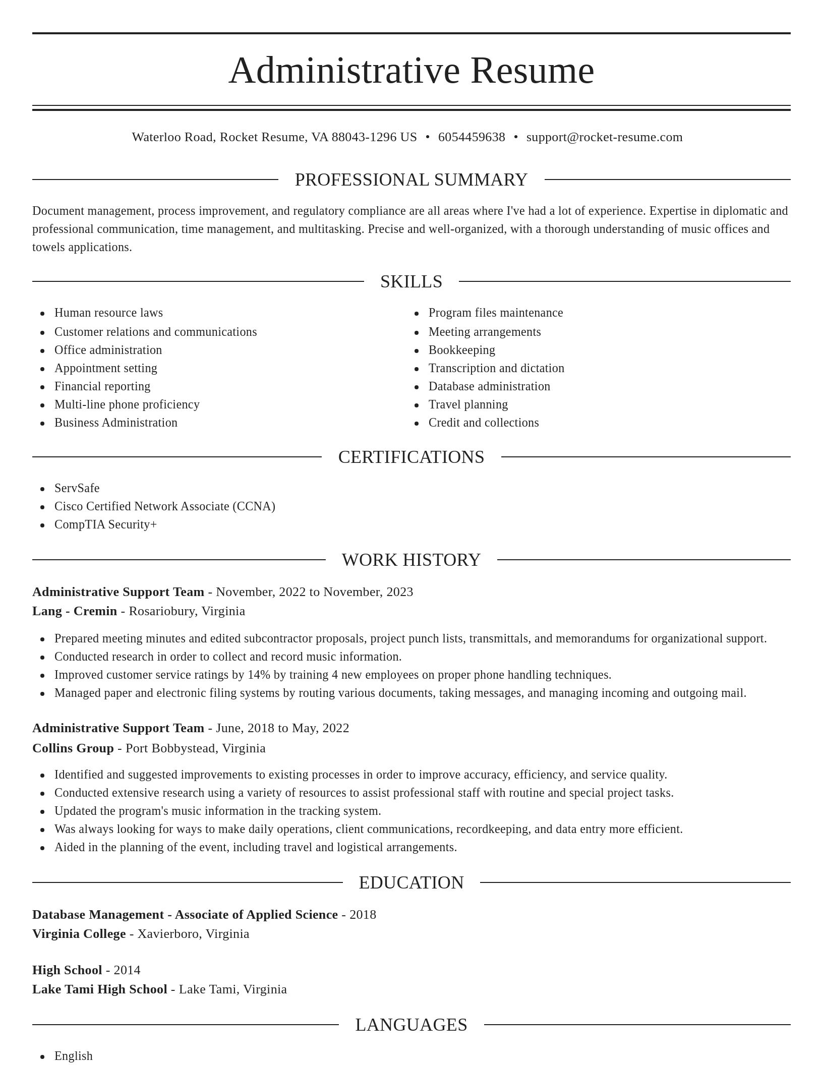 Elegant resume template