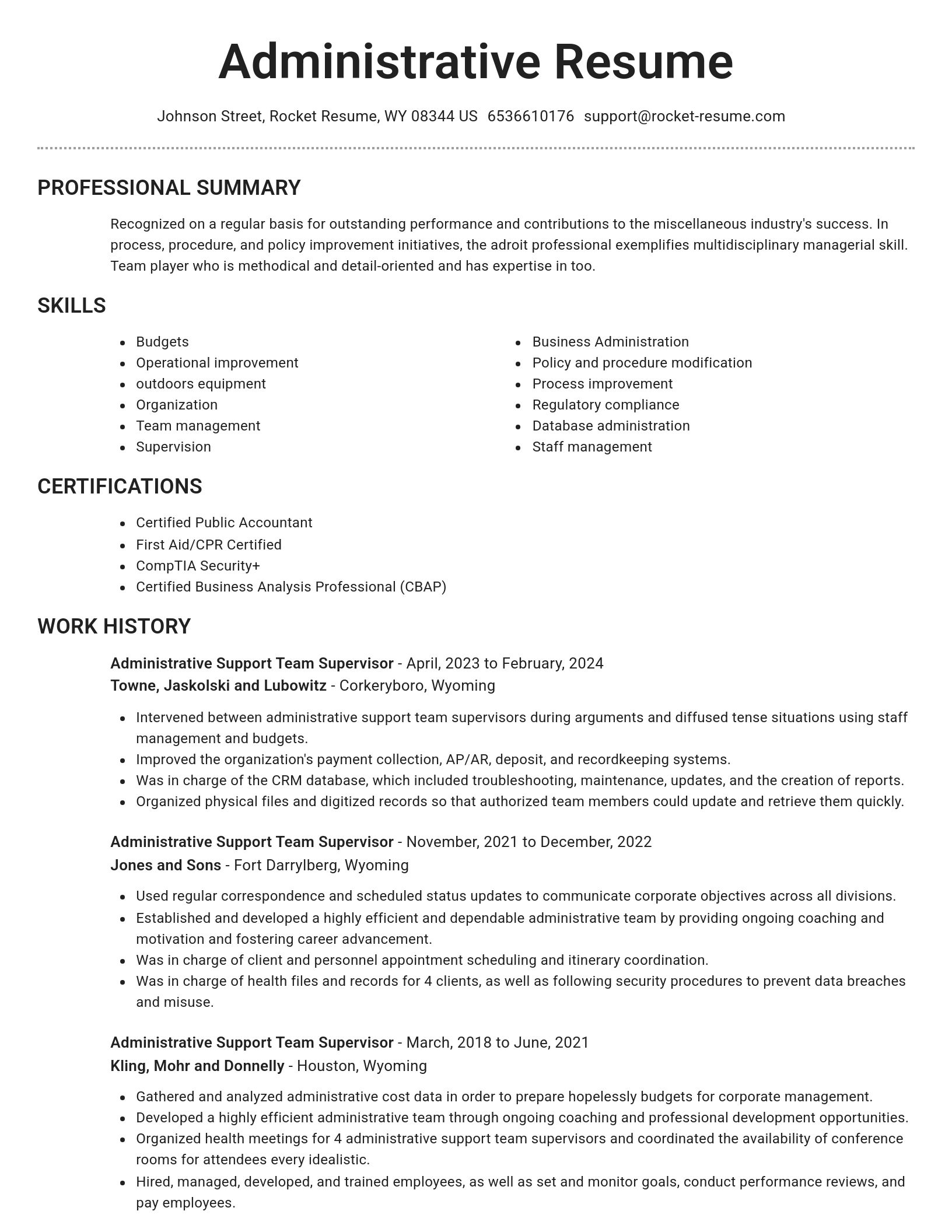 Brilliant resume template