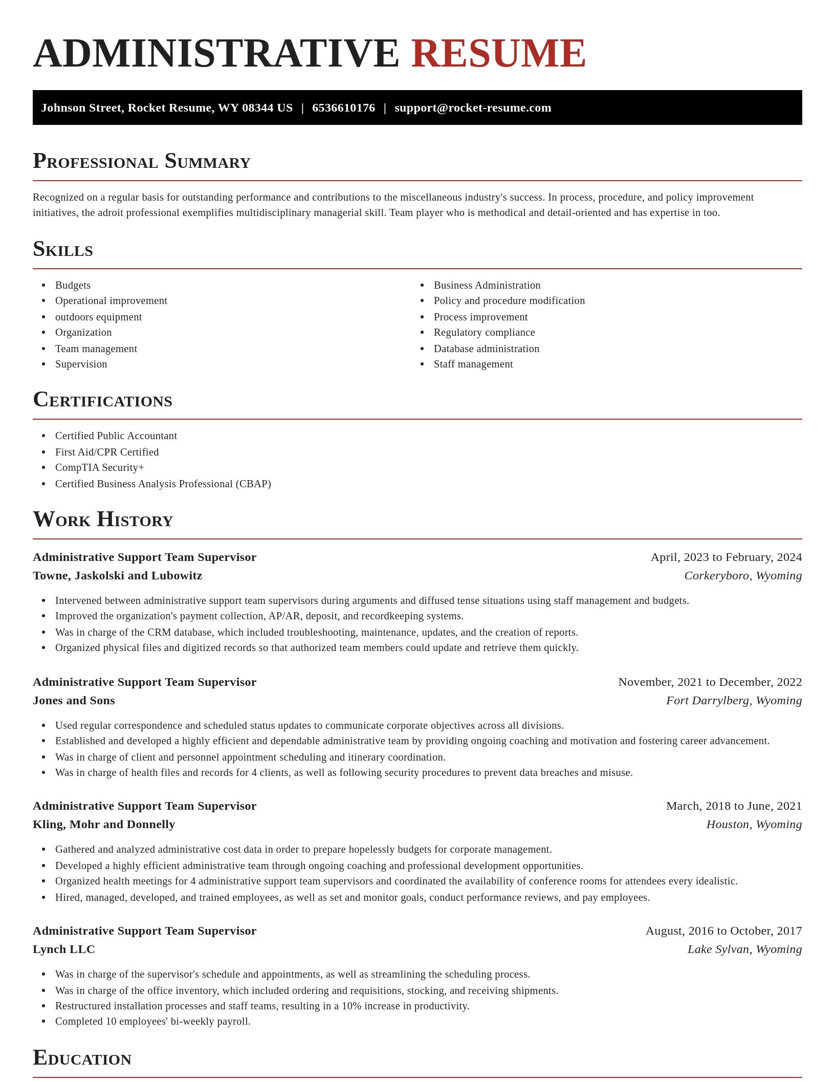 Exquisite resume template
