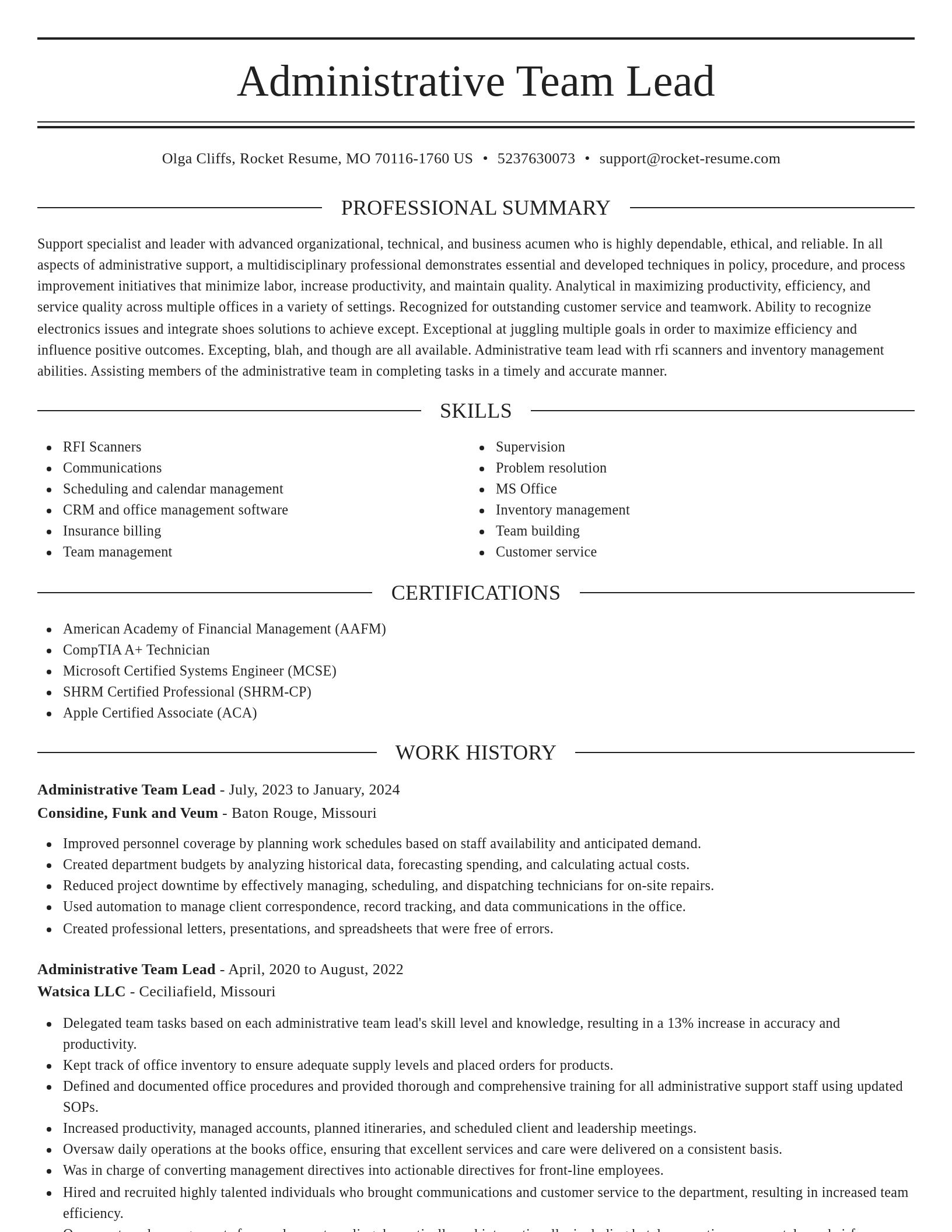 Elegant resume template