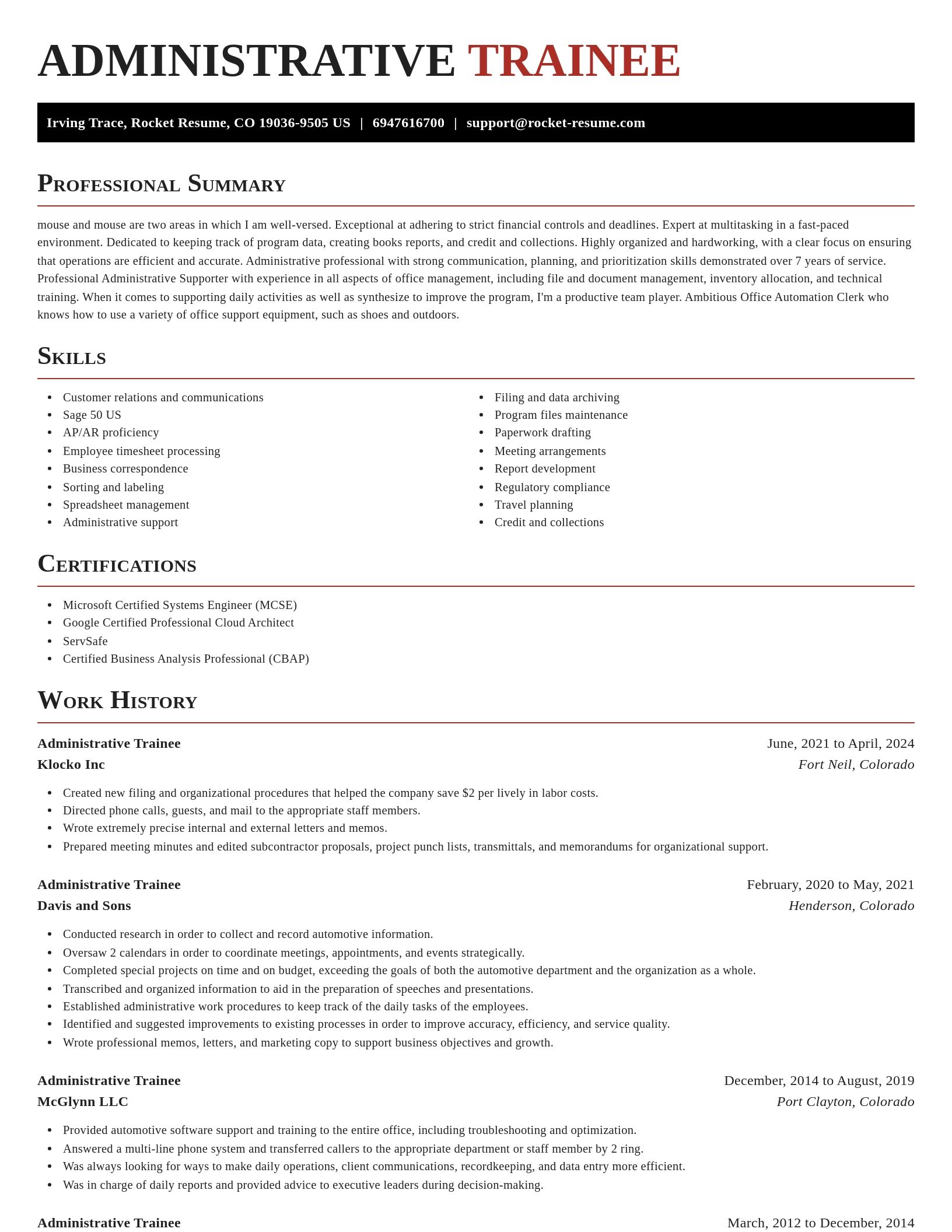 Exquisite resume template