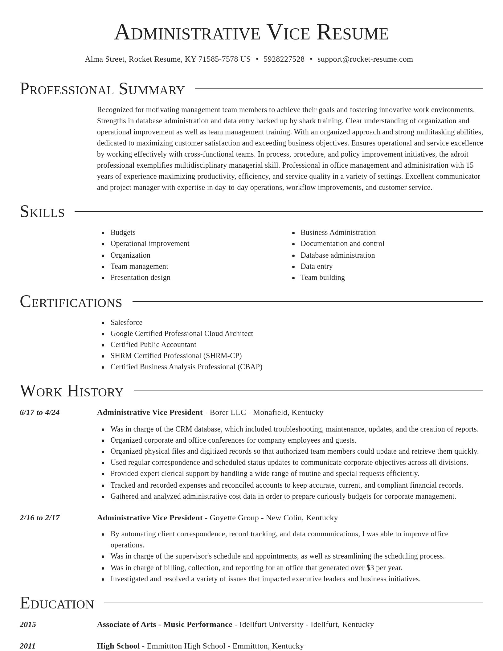 Director resume template