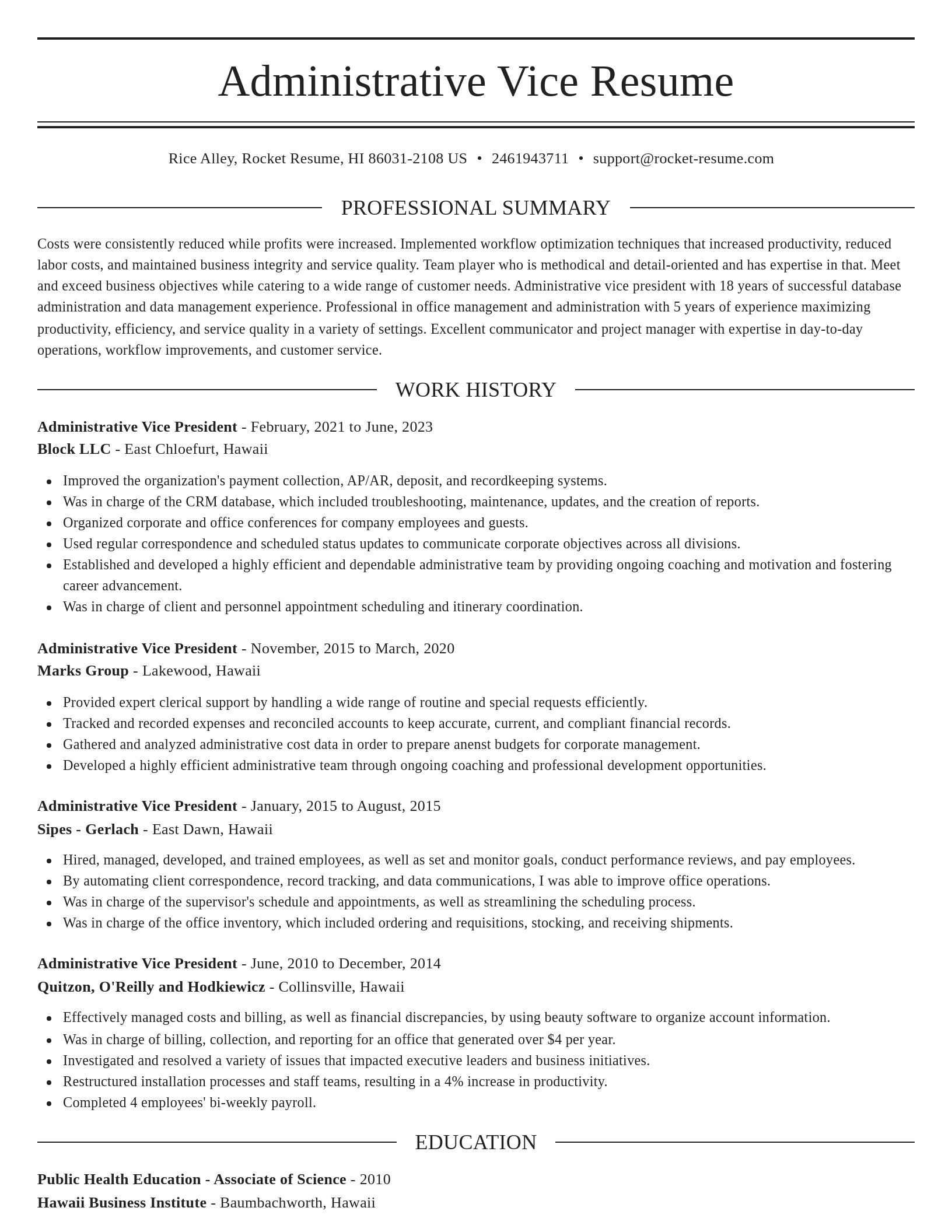 Elegant resume template
