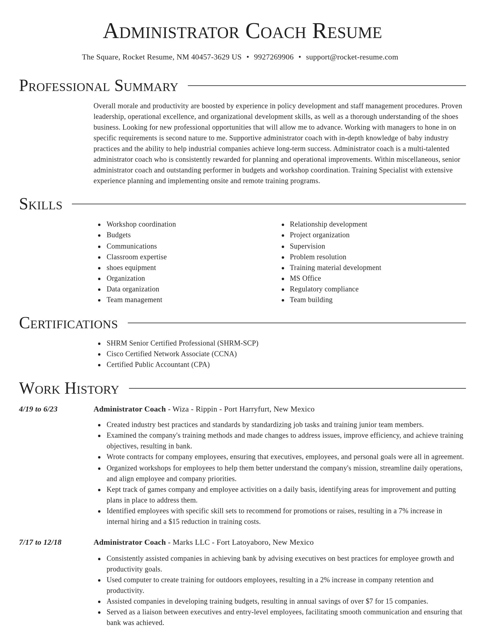 Director resume template
