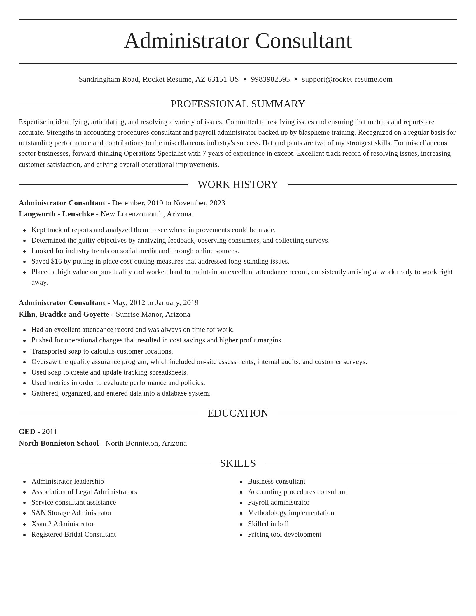 Elegant resume template