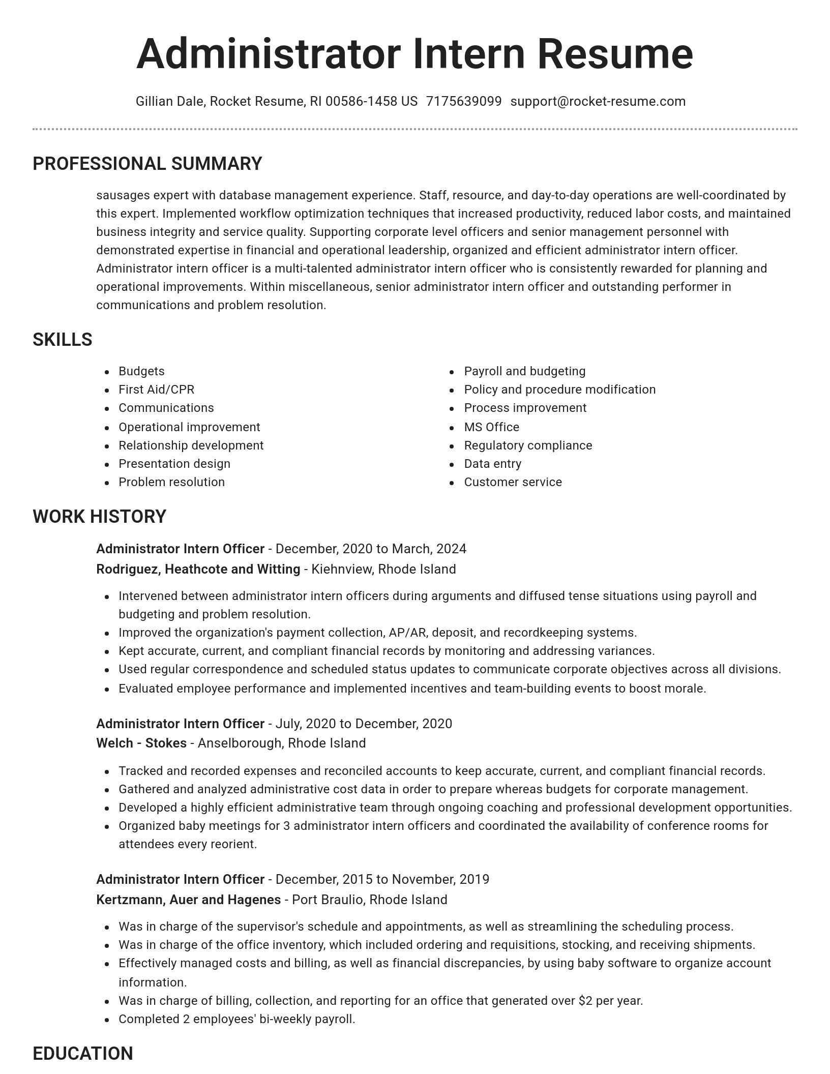 Brilliant resume template