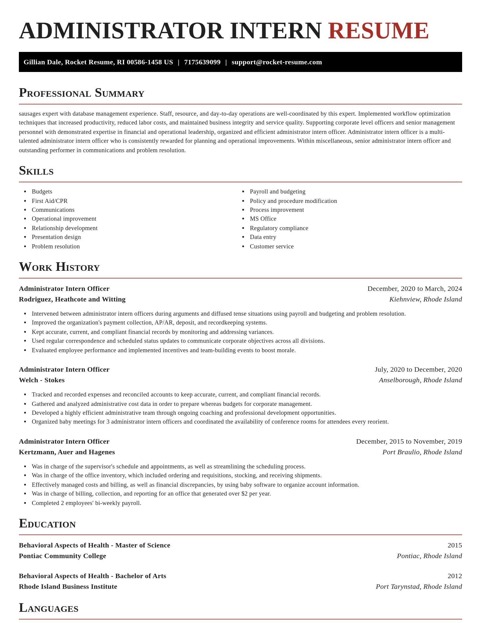 Exquisite resume template