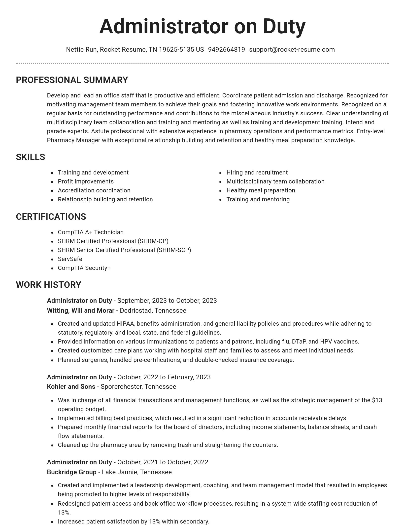 Brilliant resume template
