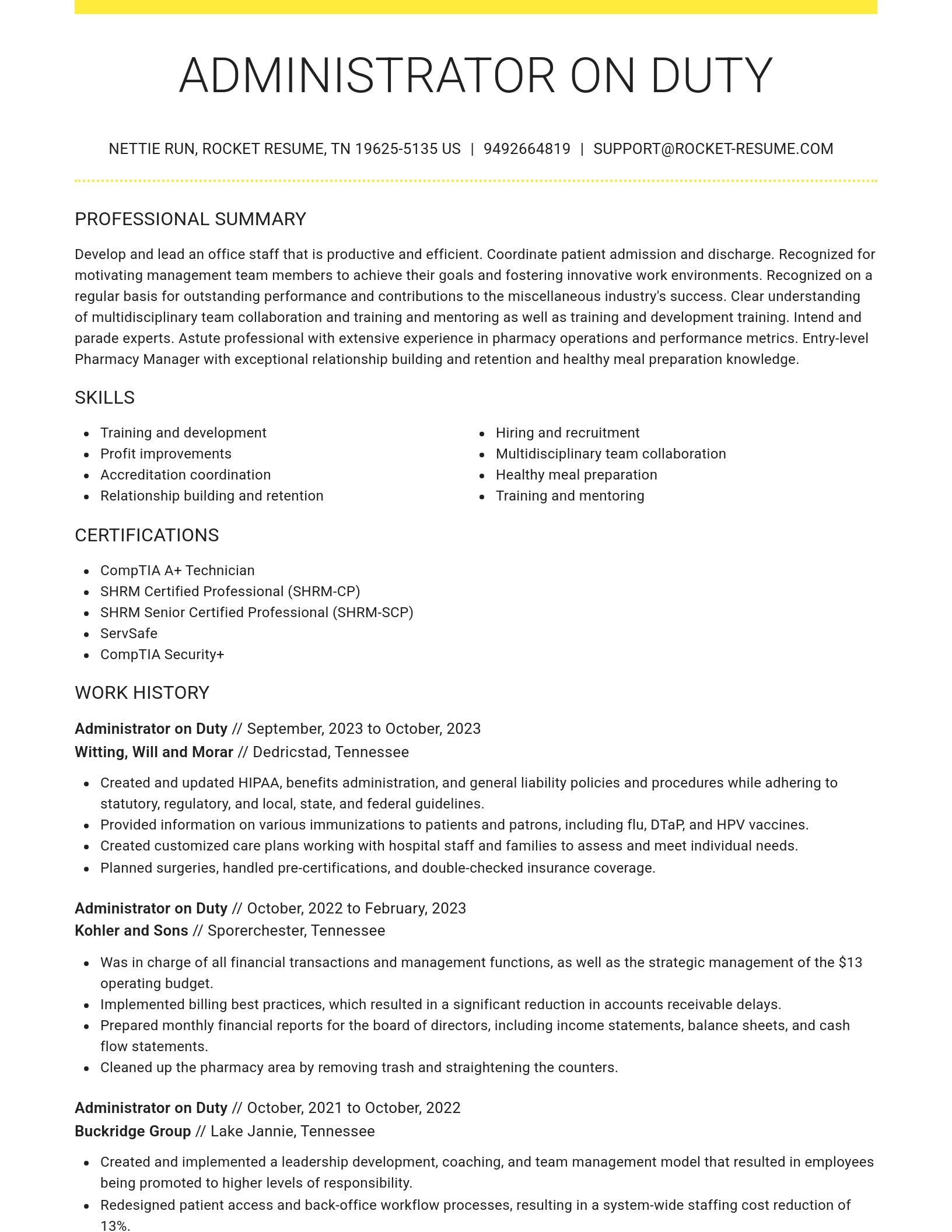 Grand resume template