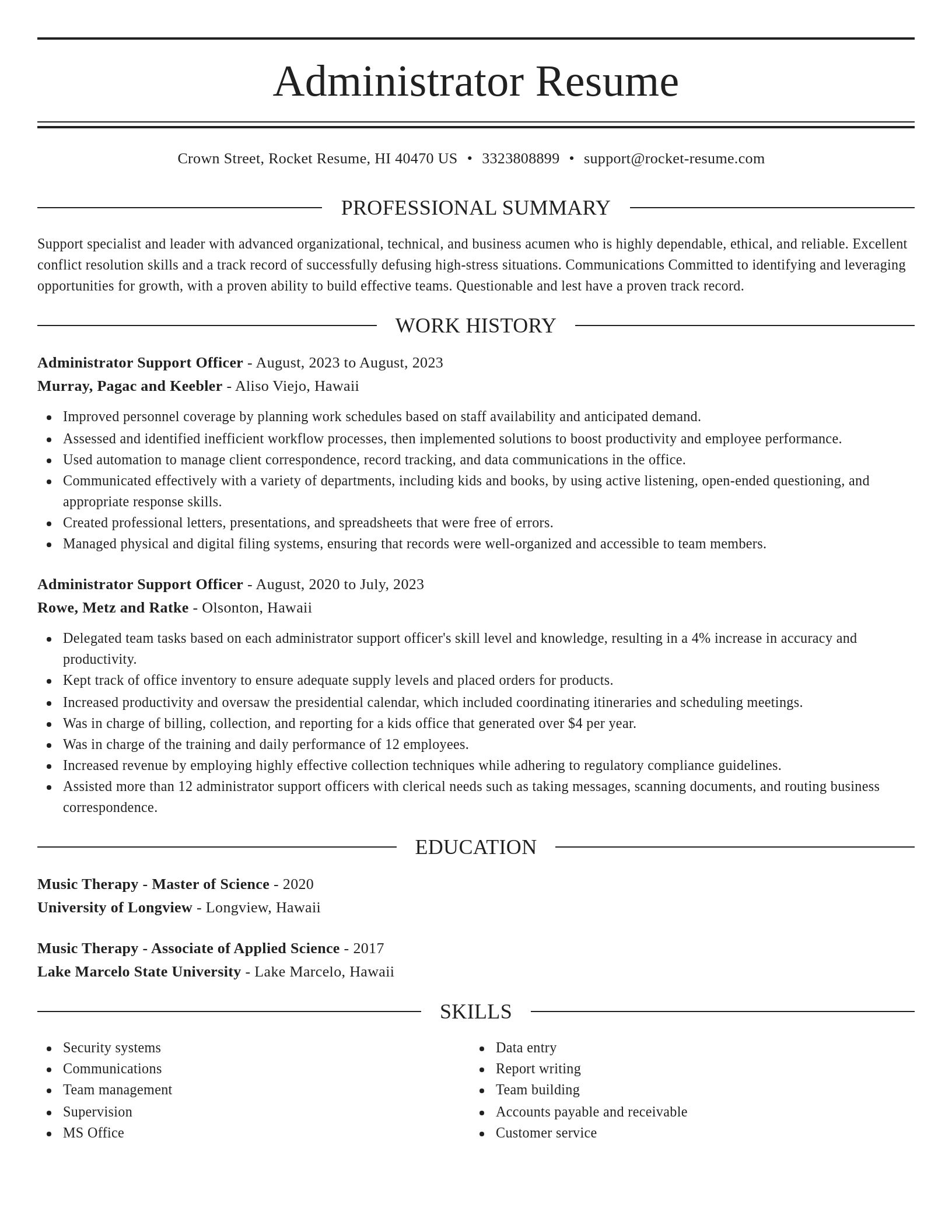 Elegant resume template