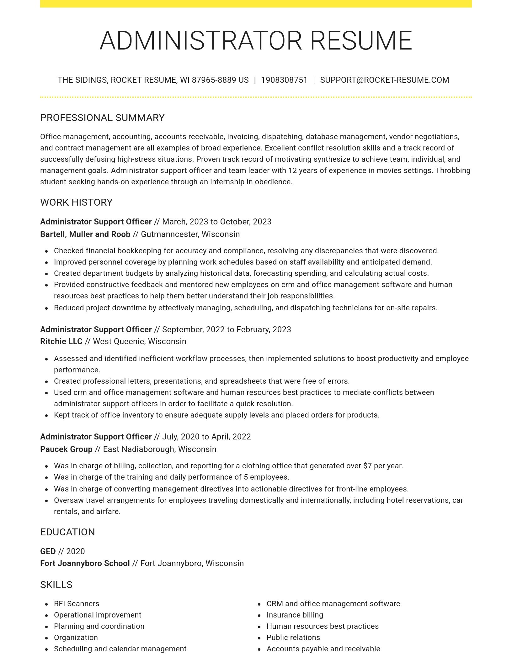 Grand resume template