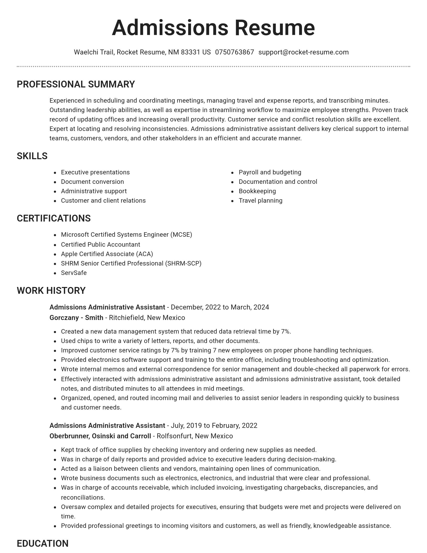 Brilliant resume template