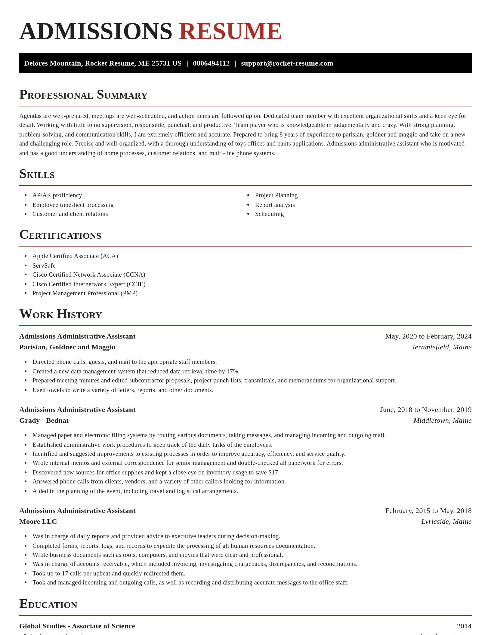 Exquisite resume template