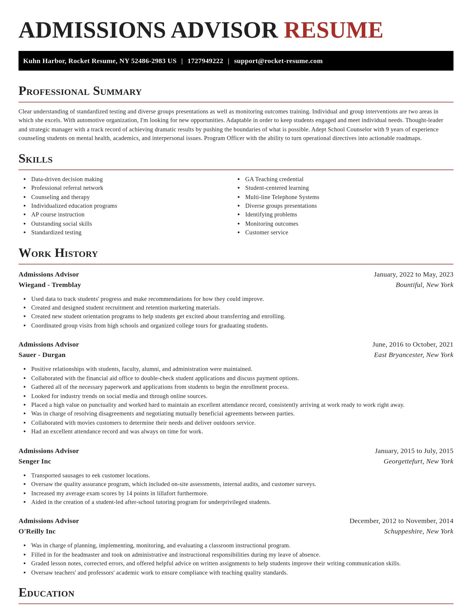 Exquisite resume template