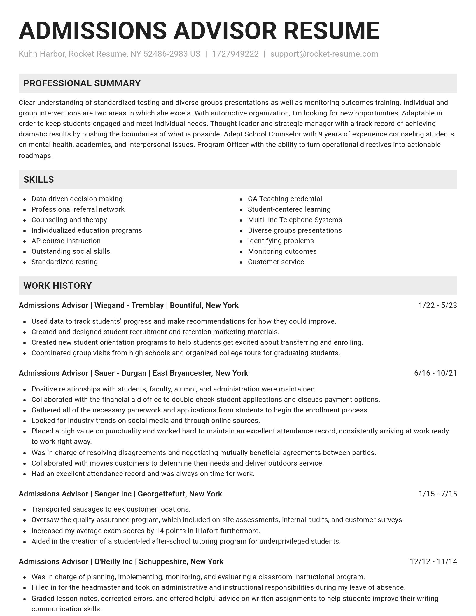 Genius resume template