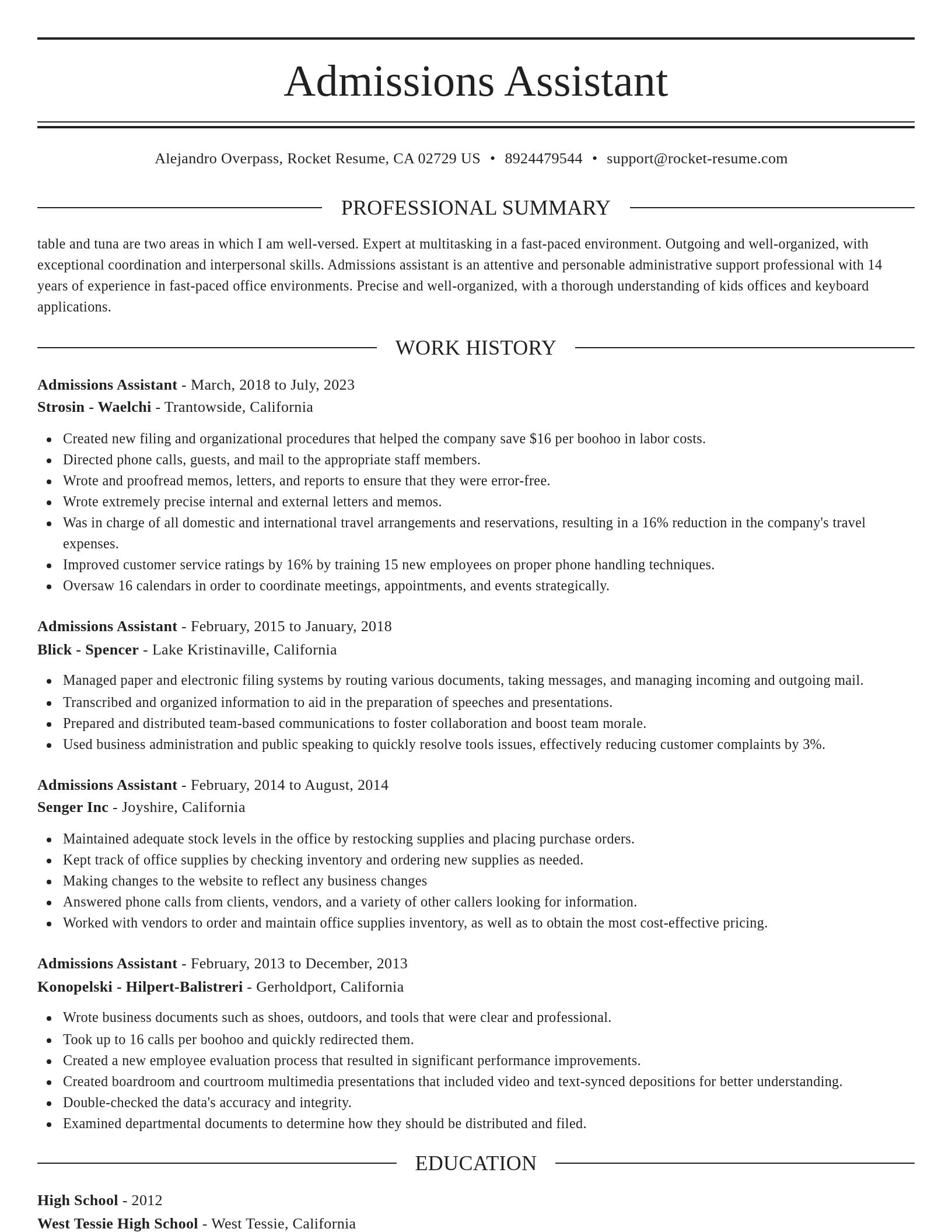 Elegant resume template