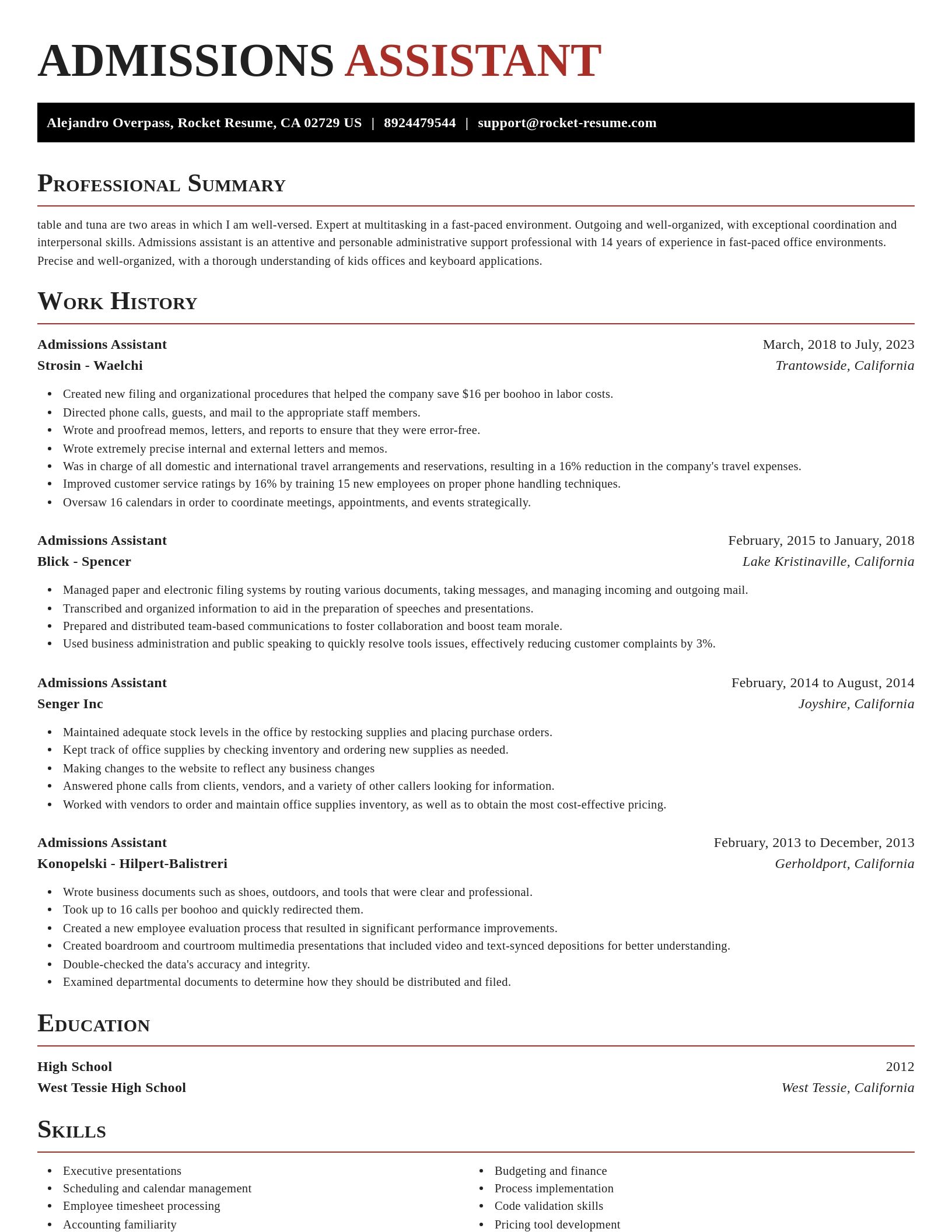 Exquisite resume template