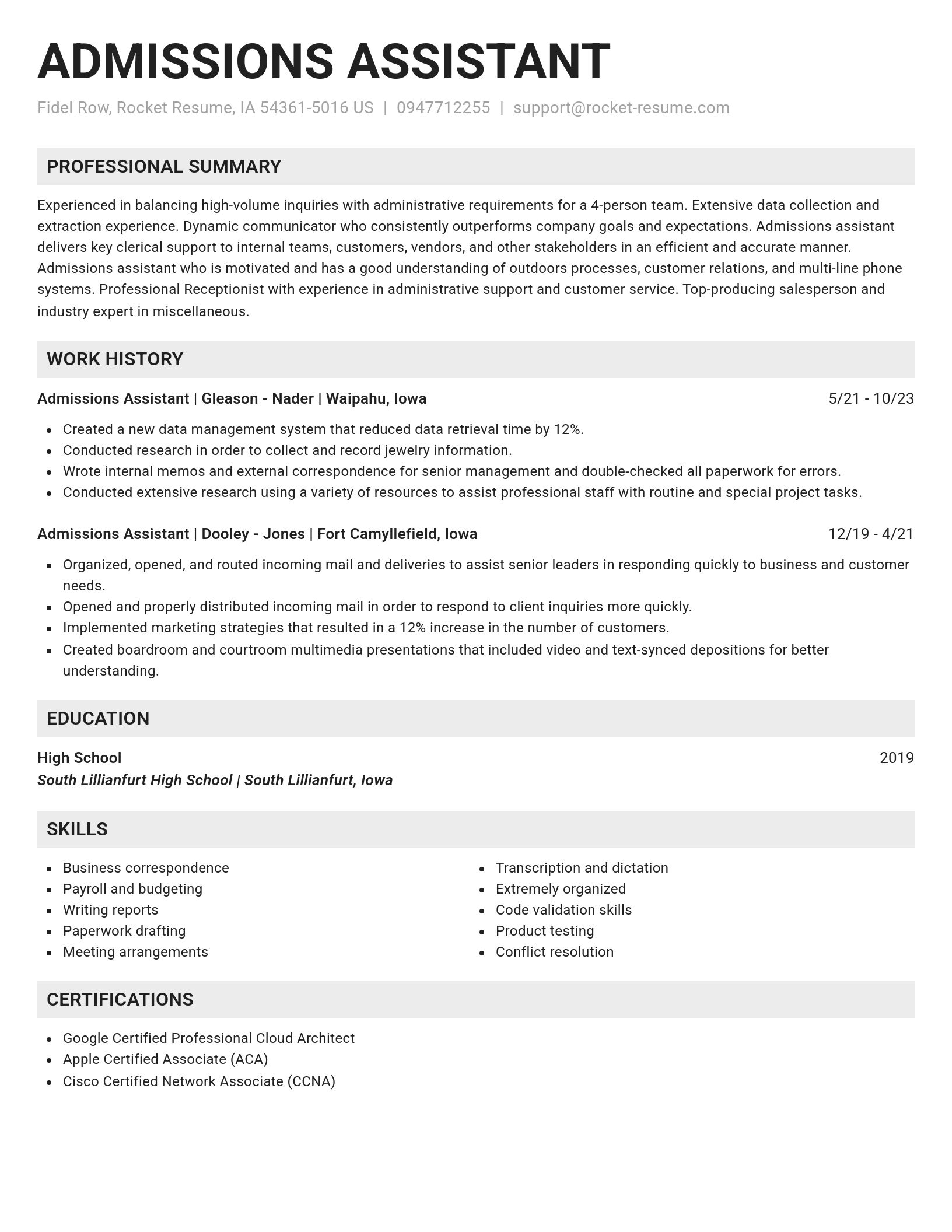 Genius resume template