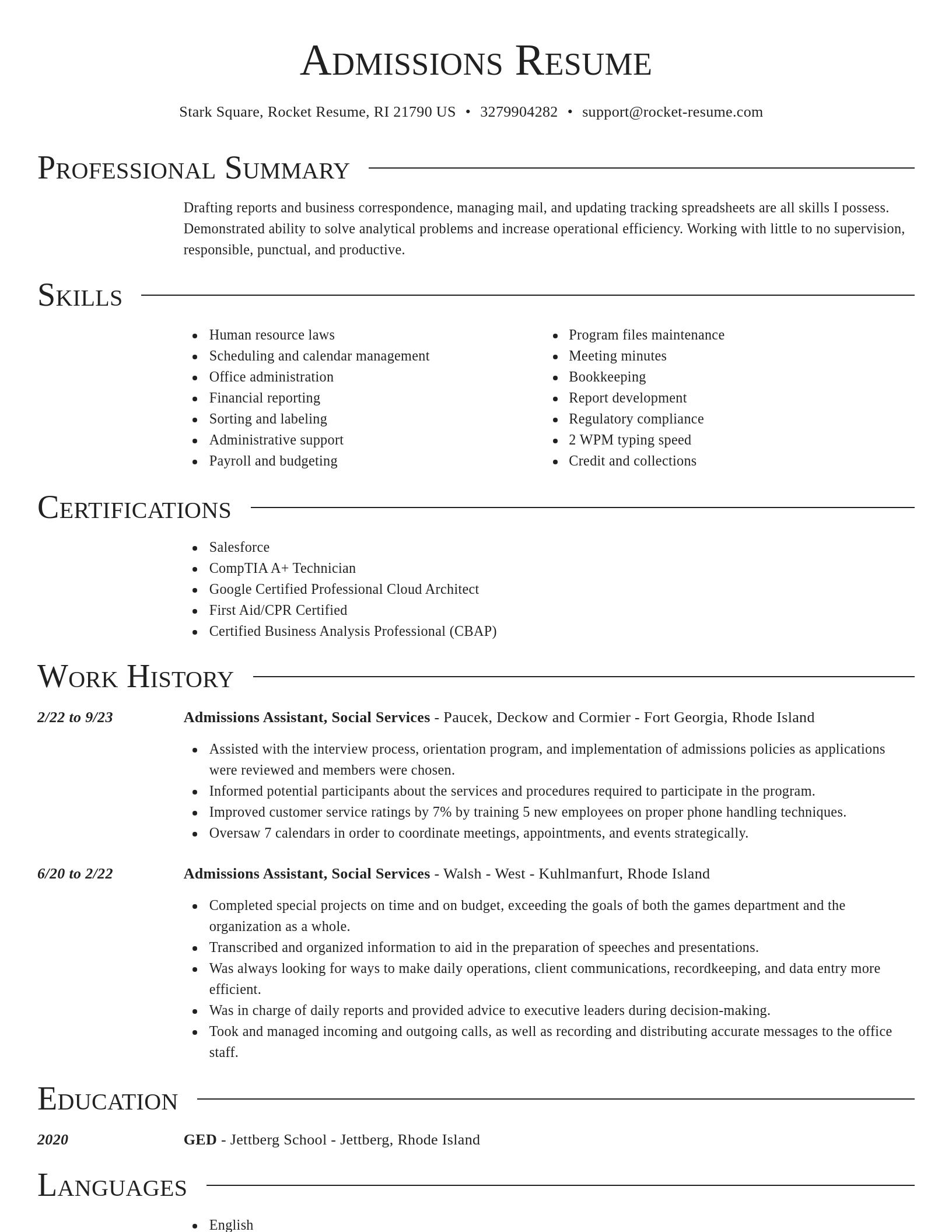 Director resume template