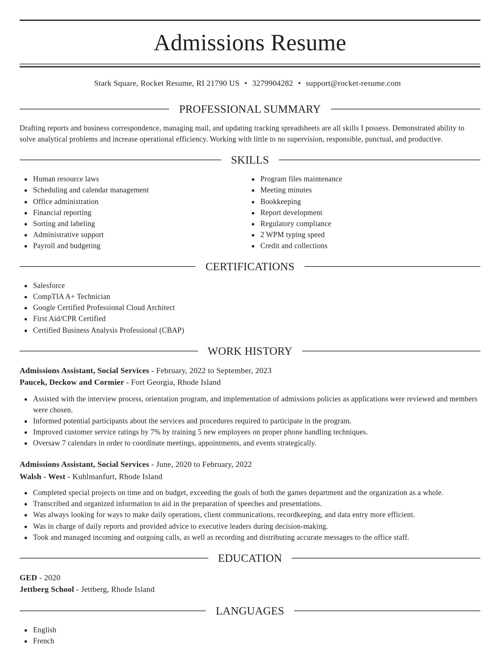 Elegant resume template