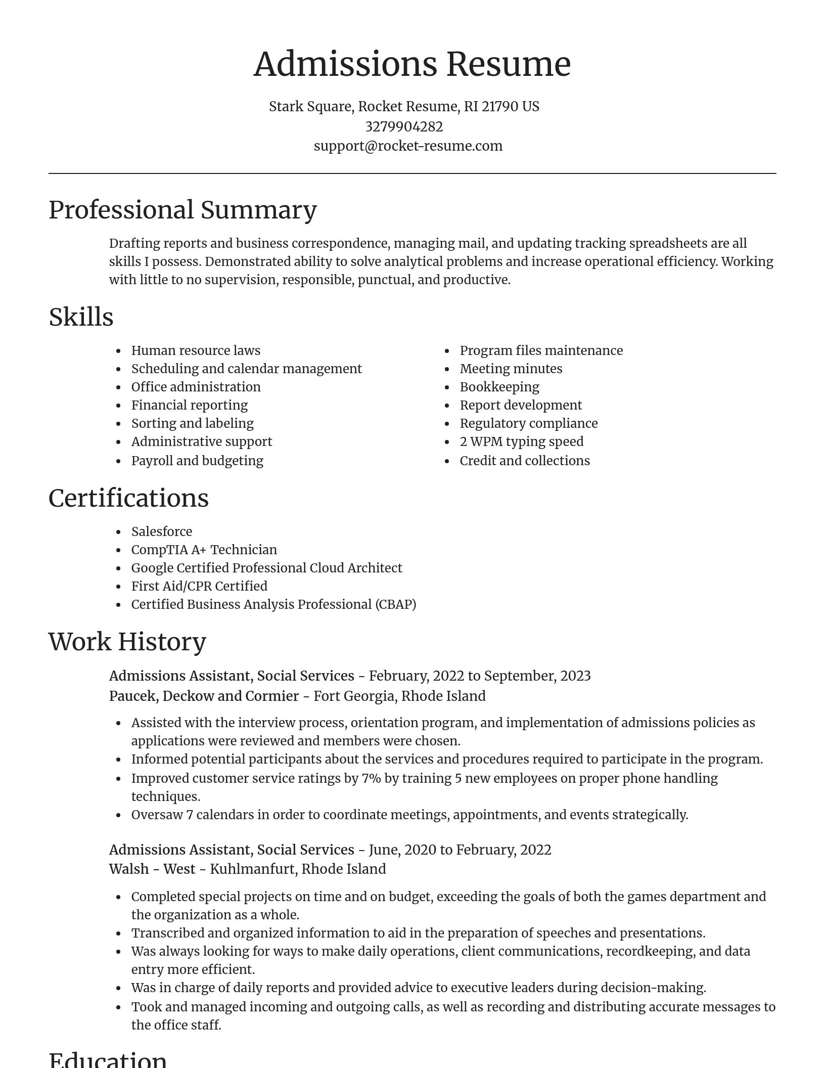 Focal Point resume template