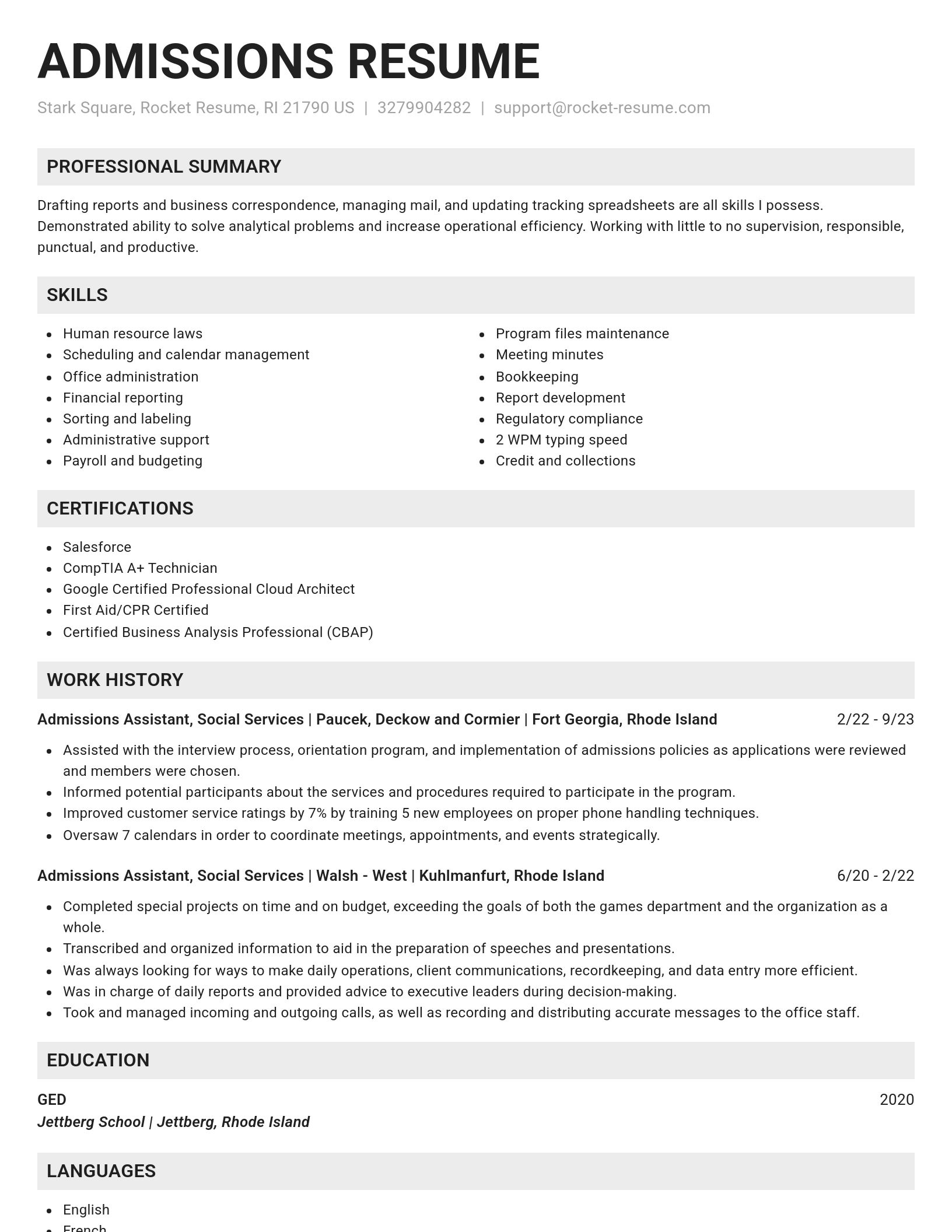 Genius resume template