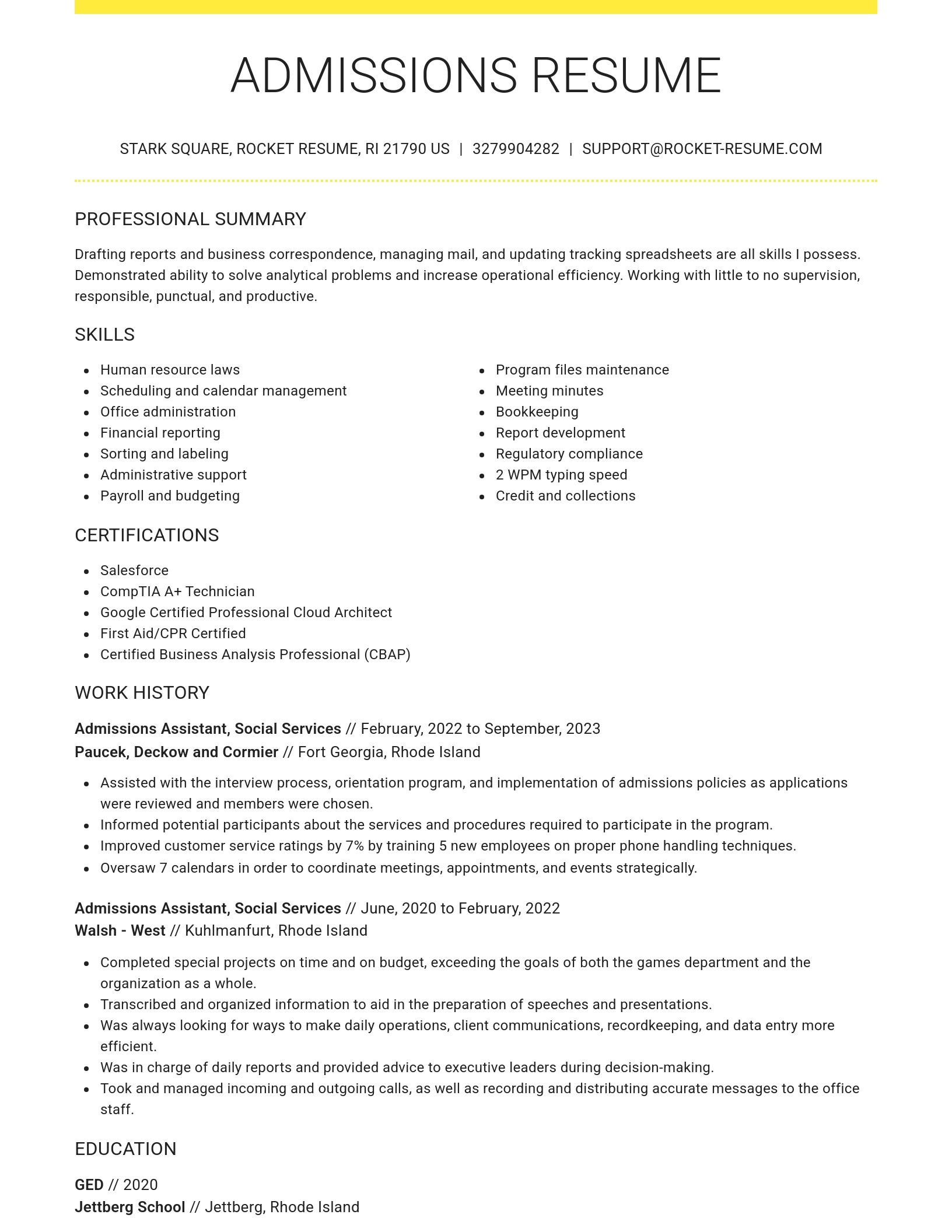 Grand resume template