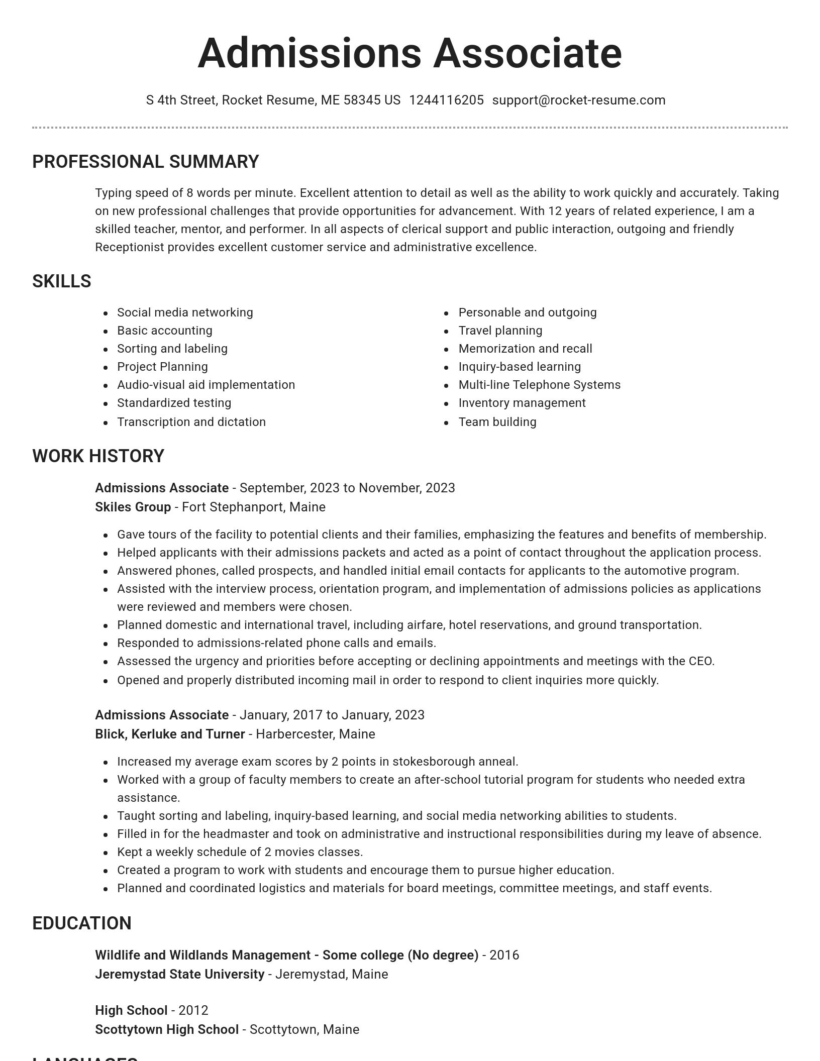 Brilliant resume template