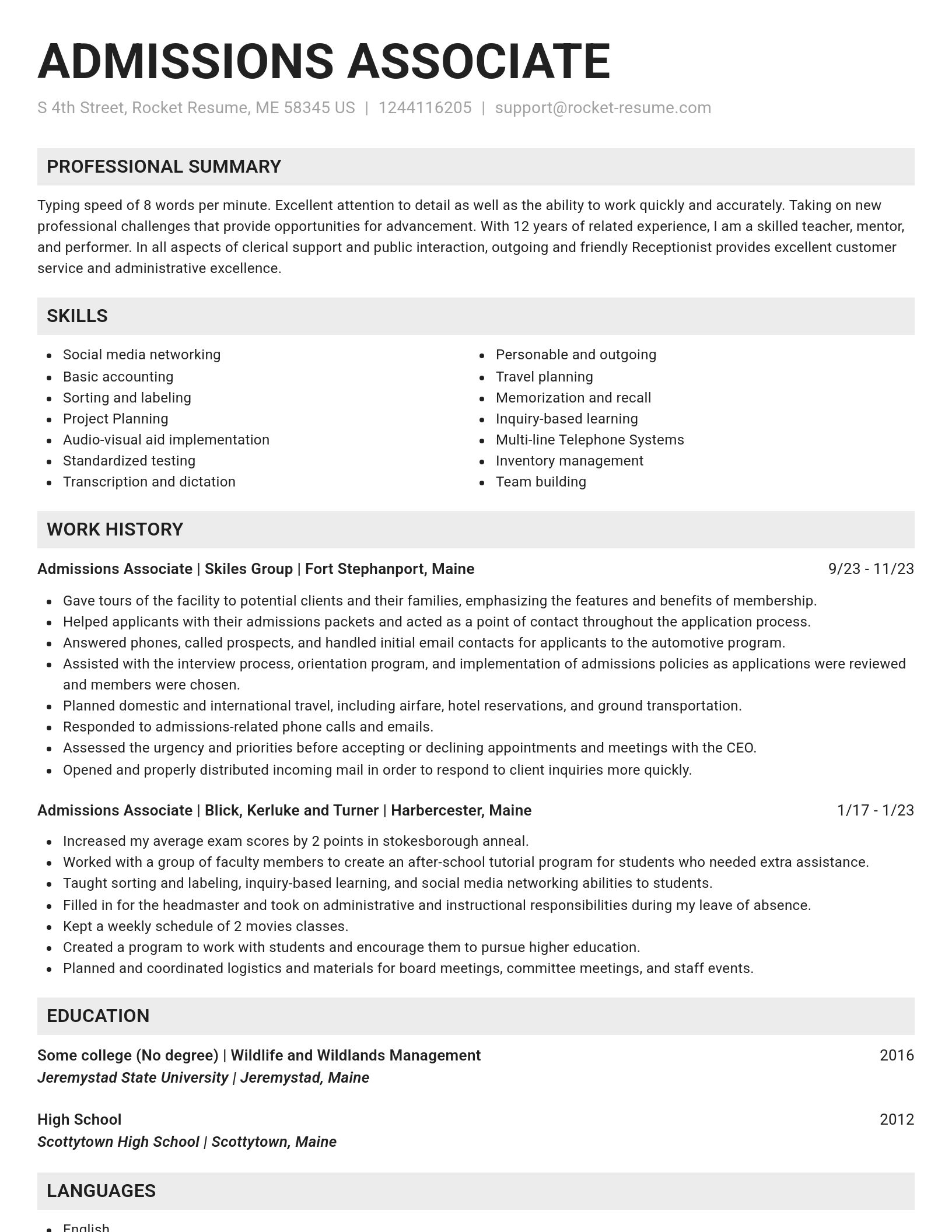 Genius resume template