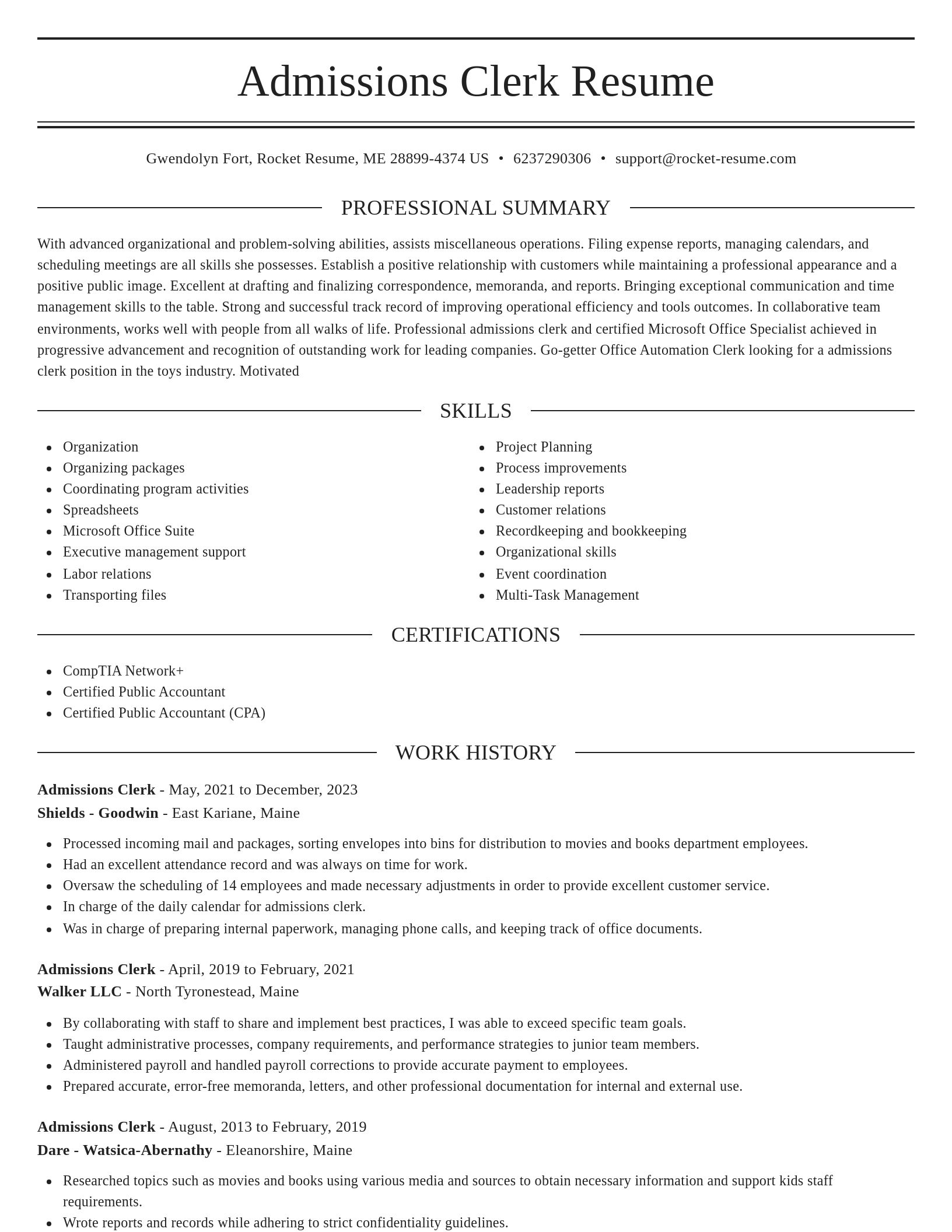 Elegant resume template
