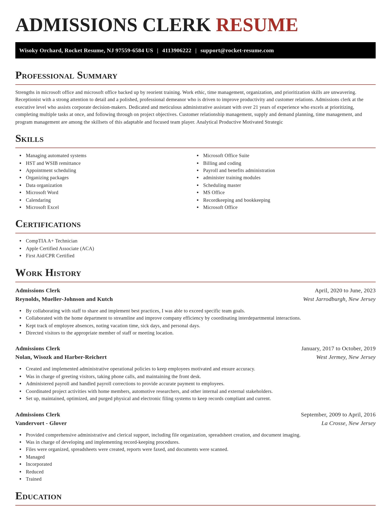 Exquisite resume template