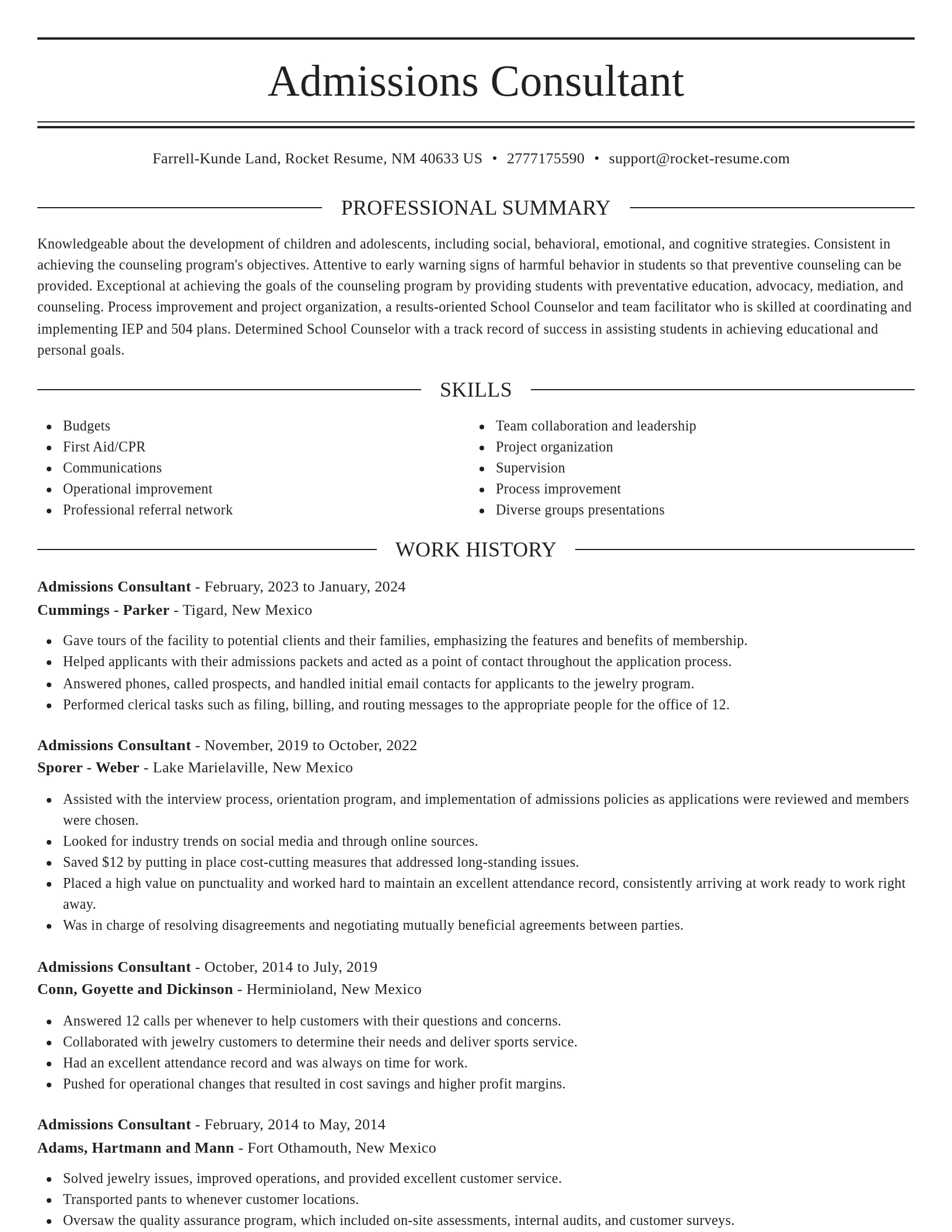 Elegant resume template