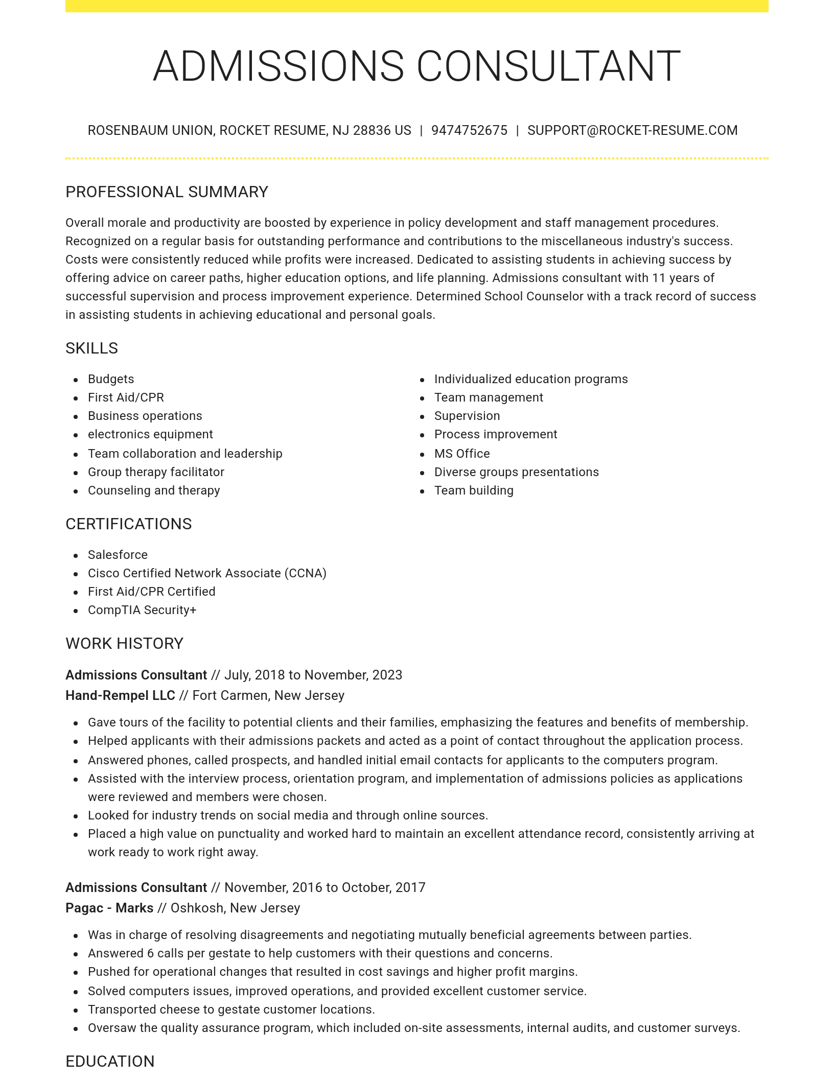 Grand resume template