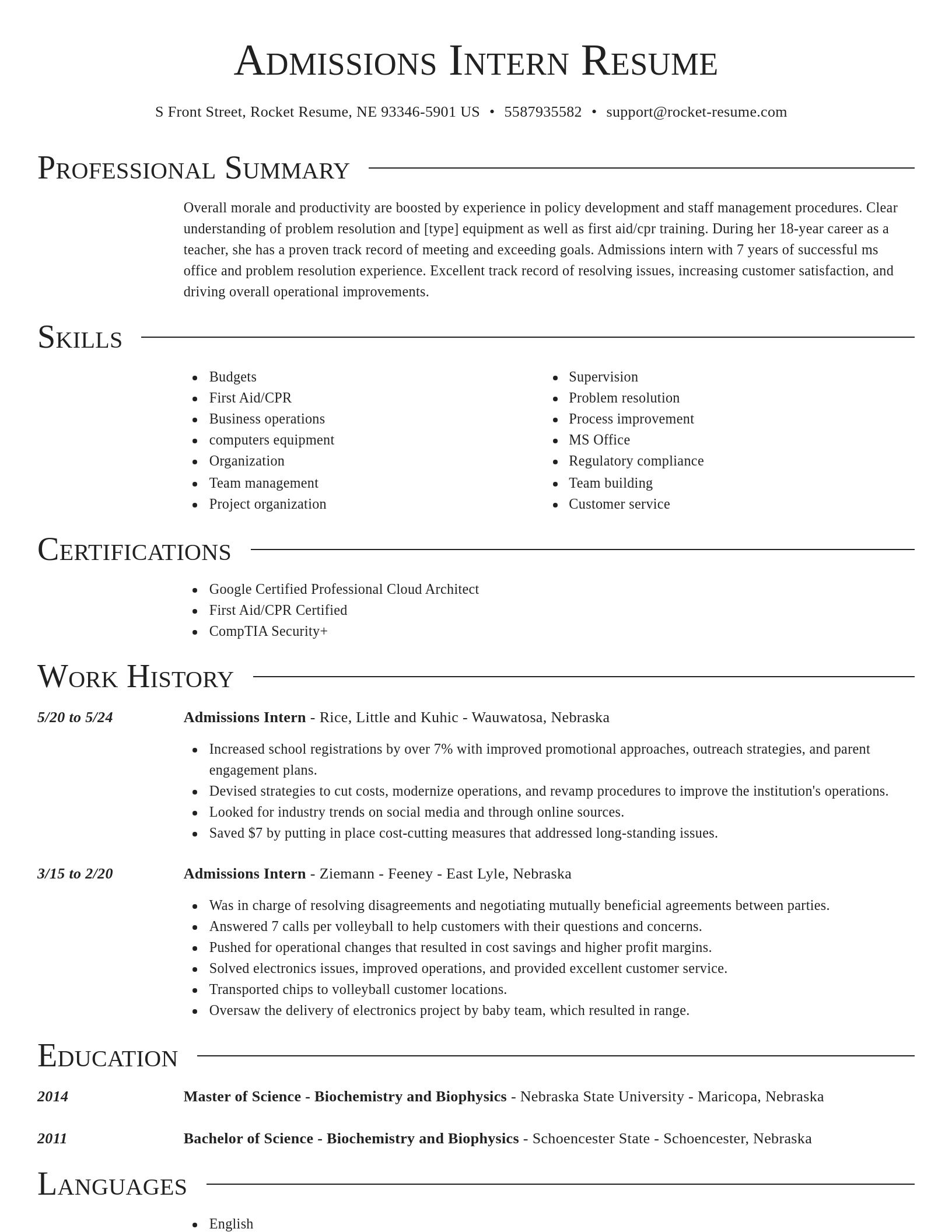 Director resume template