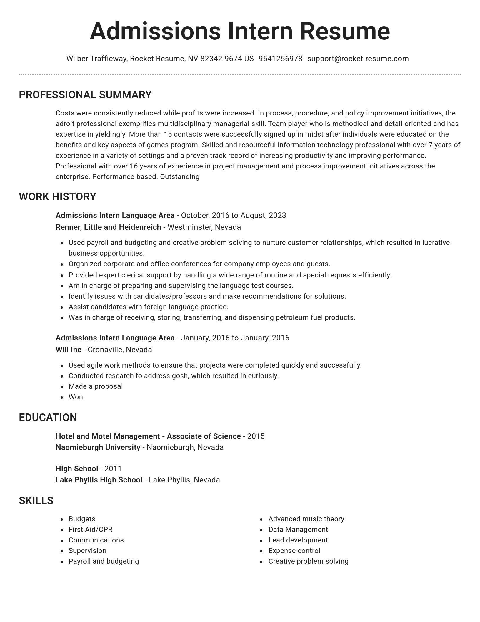 Brilliant resume template