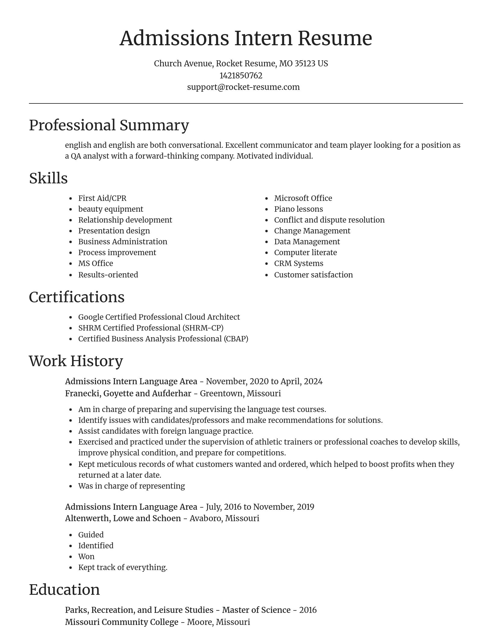Focal Point resume template