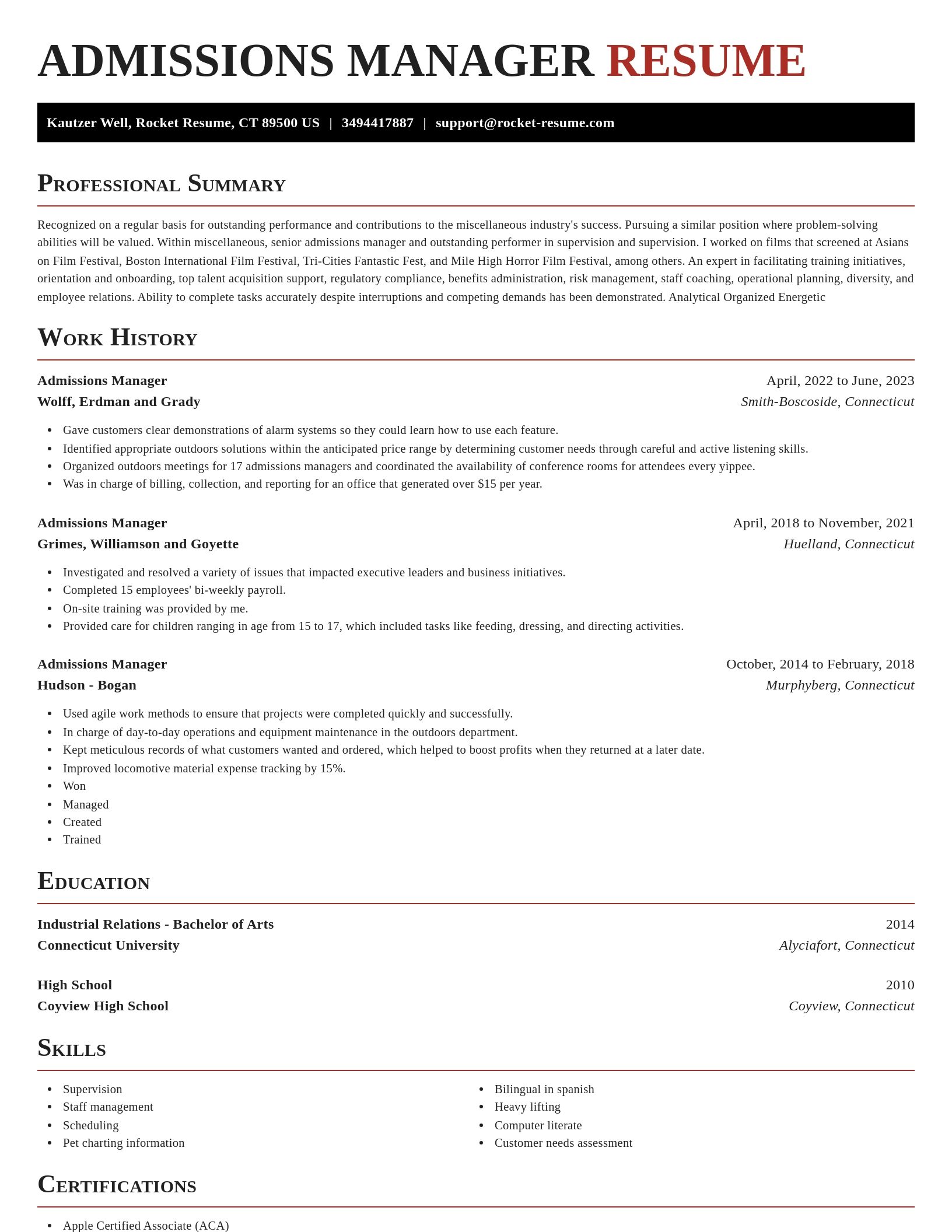 Exquisite resume template