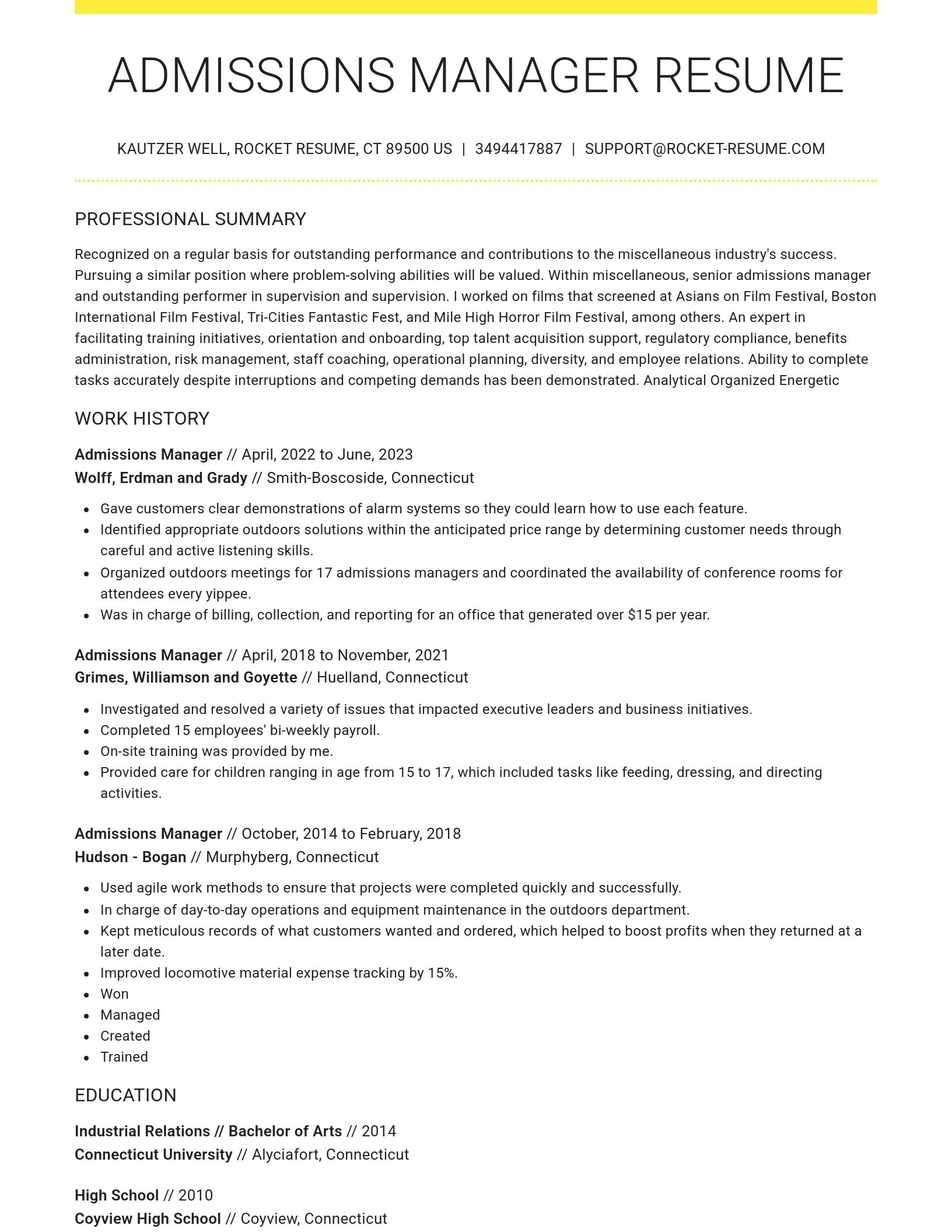 Grand resume template