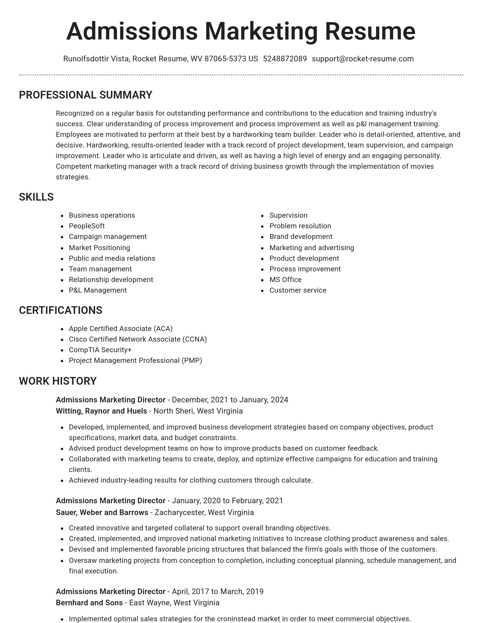 Brilliant resume template