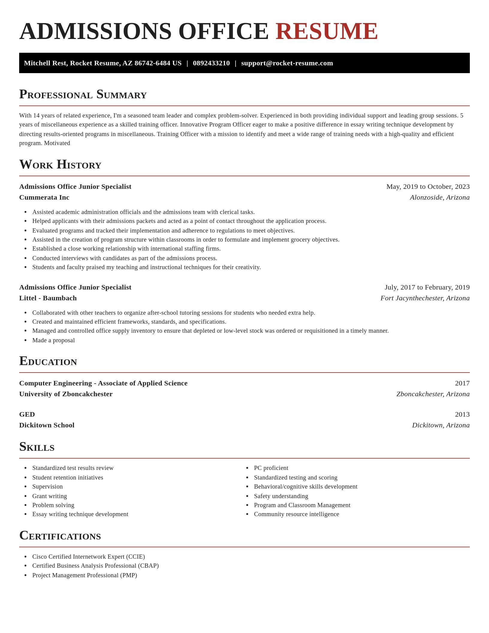 Exquisite resume template
