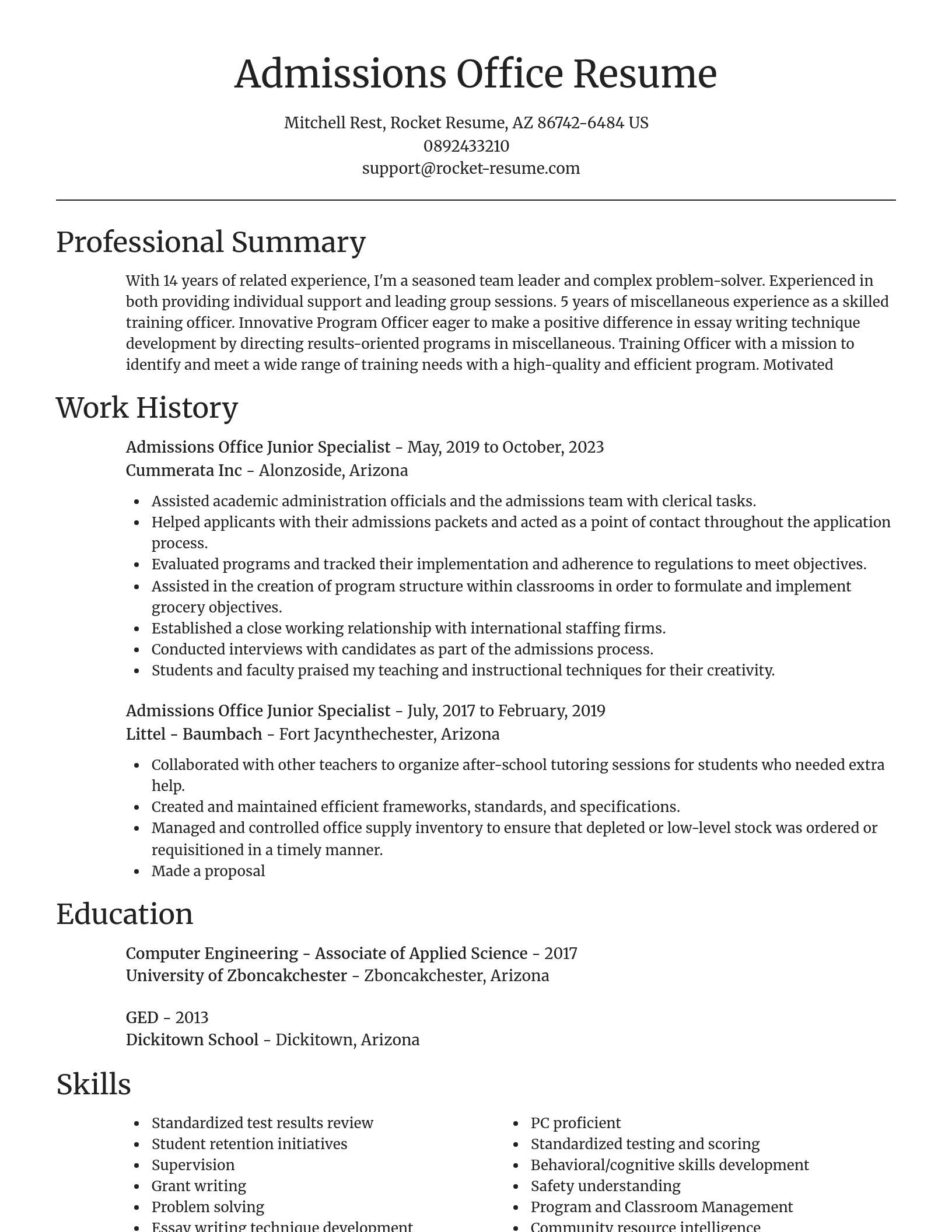 Focal Point resume template