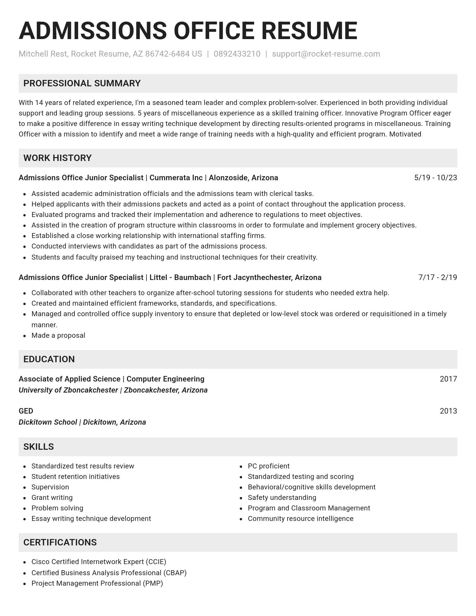 Genius resume template