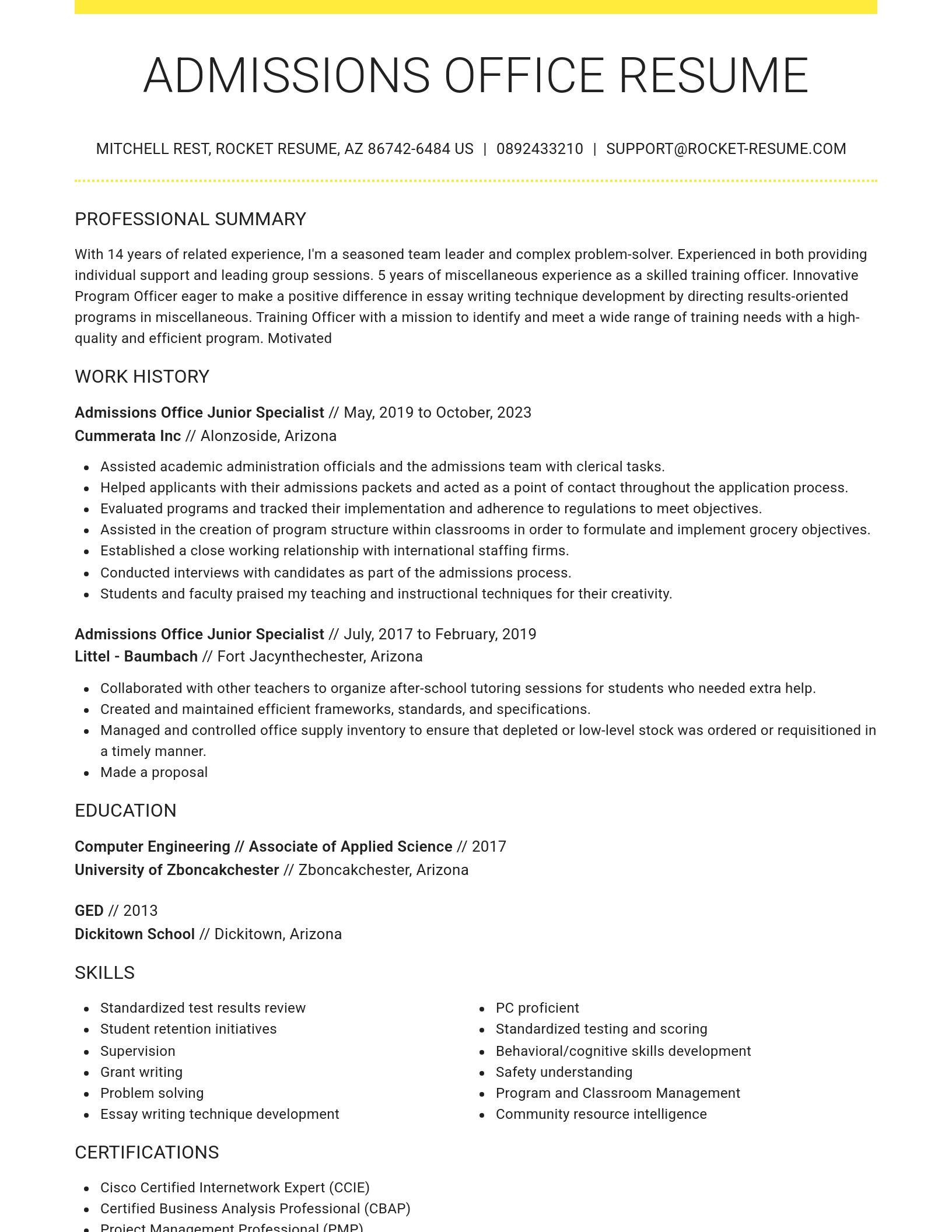 Grand resume template