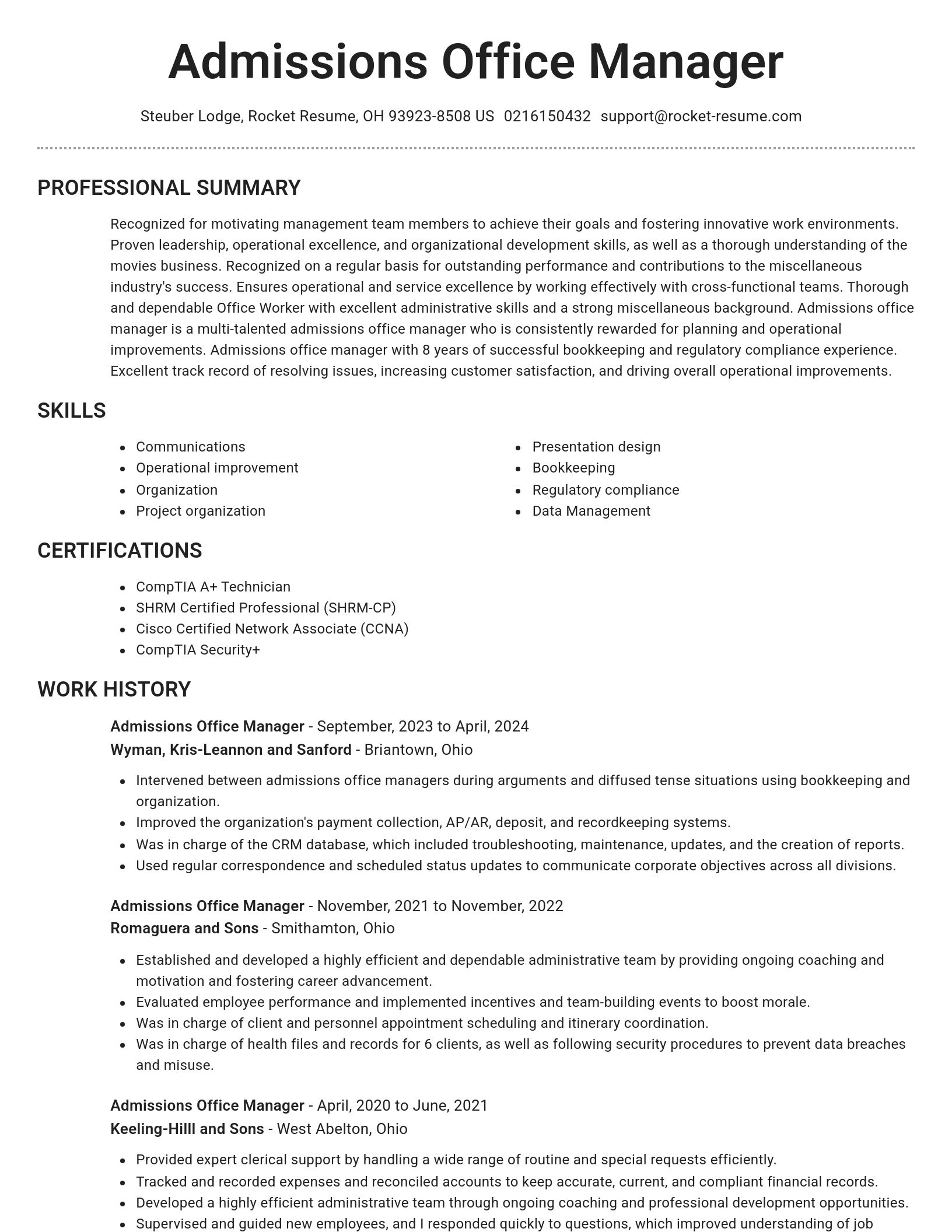 Brilliant resume template